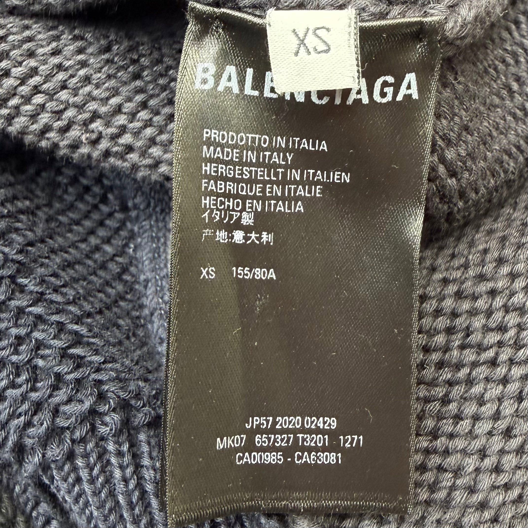 Balenciaga Balenciaga Sliced Damaged V-Neck Knit XS (XL) Size US XL / EU 56 / 4 - 5 Thumbnail