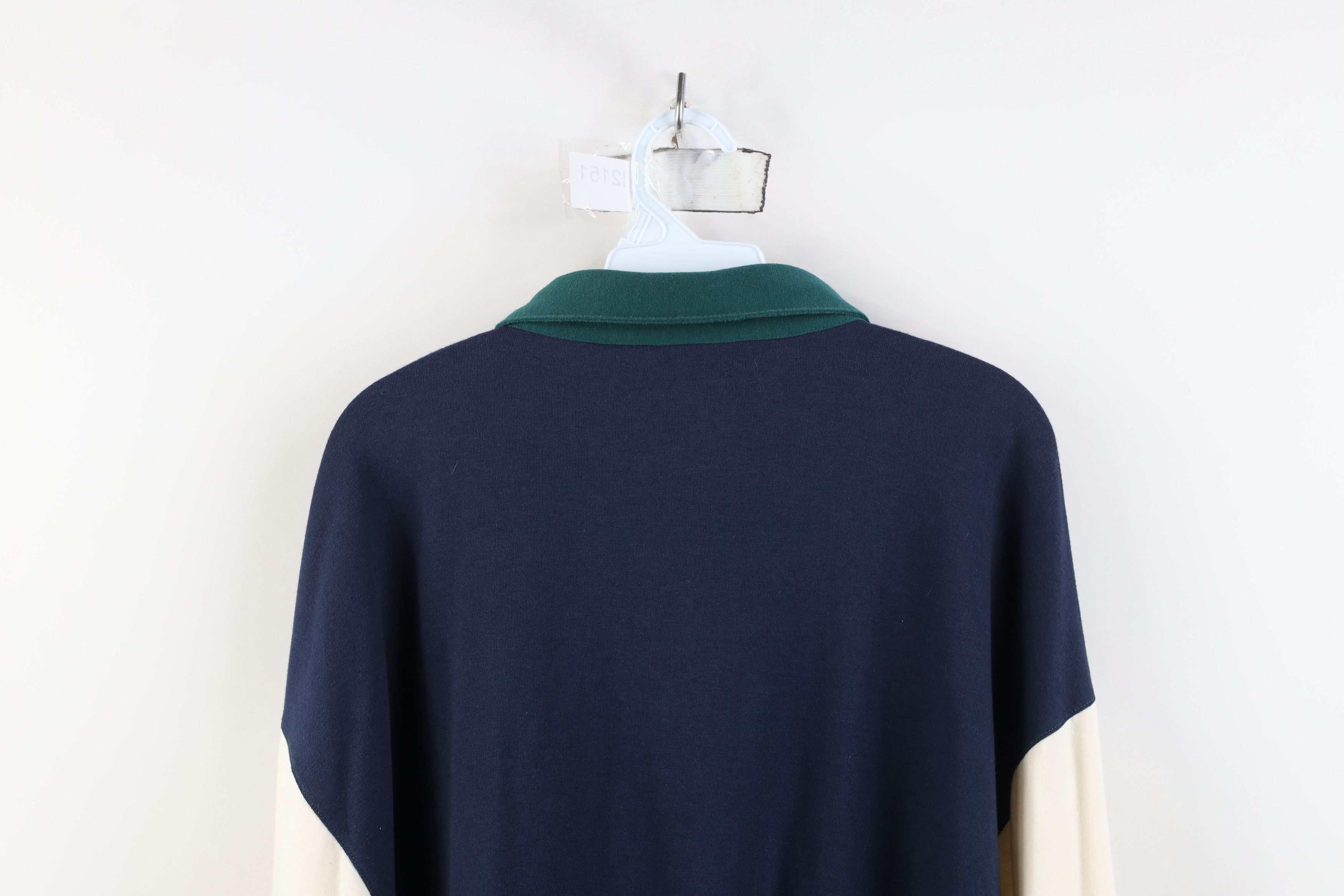 Vintage Vintage 90s Streetwear Block Long Sleeve Rugby Polo Shirt Size US XL / EU 56 / 4 - 11 Thumbnail