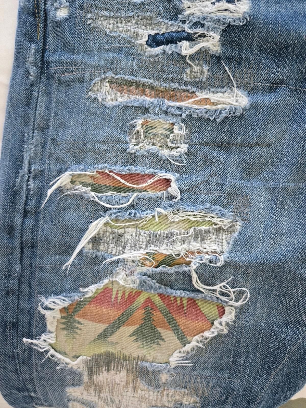 Polo Ralph Lauren Polo Ralph Lauren Slim Patch Distress Denim Jeans 31/30 Size US 31 - 2 Thumbnail