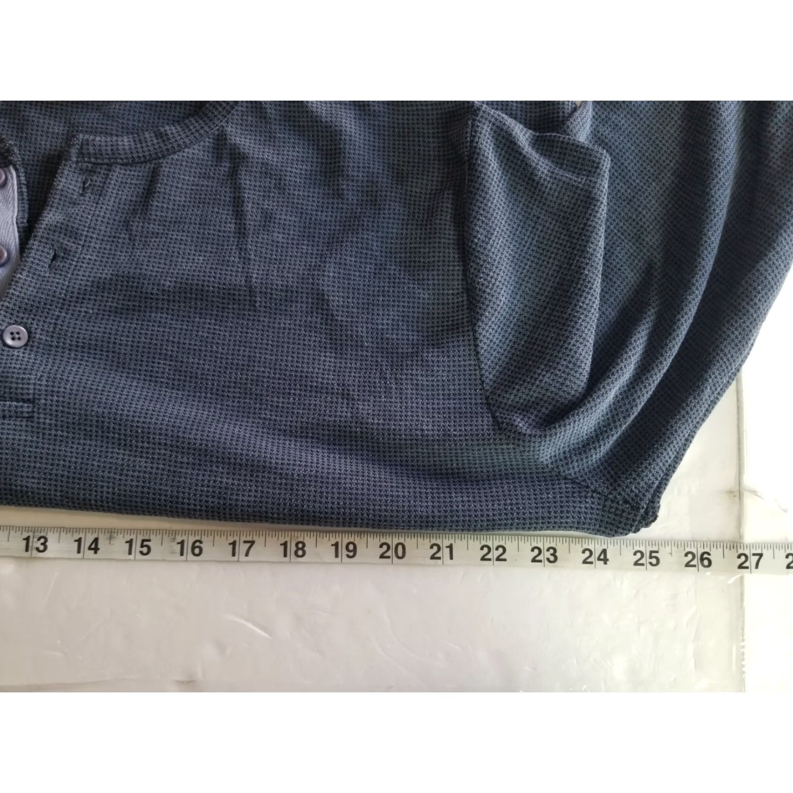 Onia Onia Long Sleeve 1/4 Button Up Pullover Men's L Blue Cotton Button Sleeve Long Sleeve Shirts Mens L Size US L / EU 52-54 / 3 - 4 Thumbnail