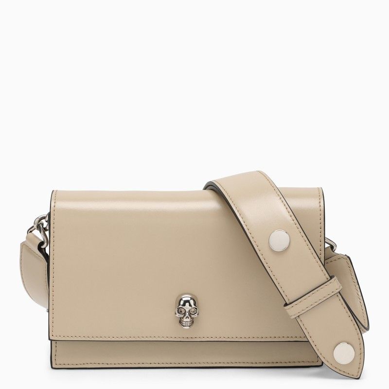 image of Alexander Mcqueen Small Beige Skull Bag, Women's