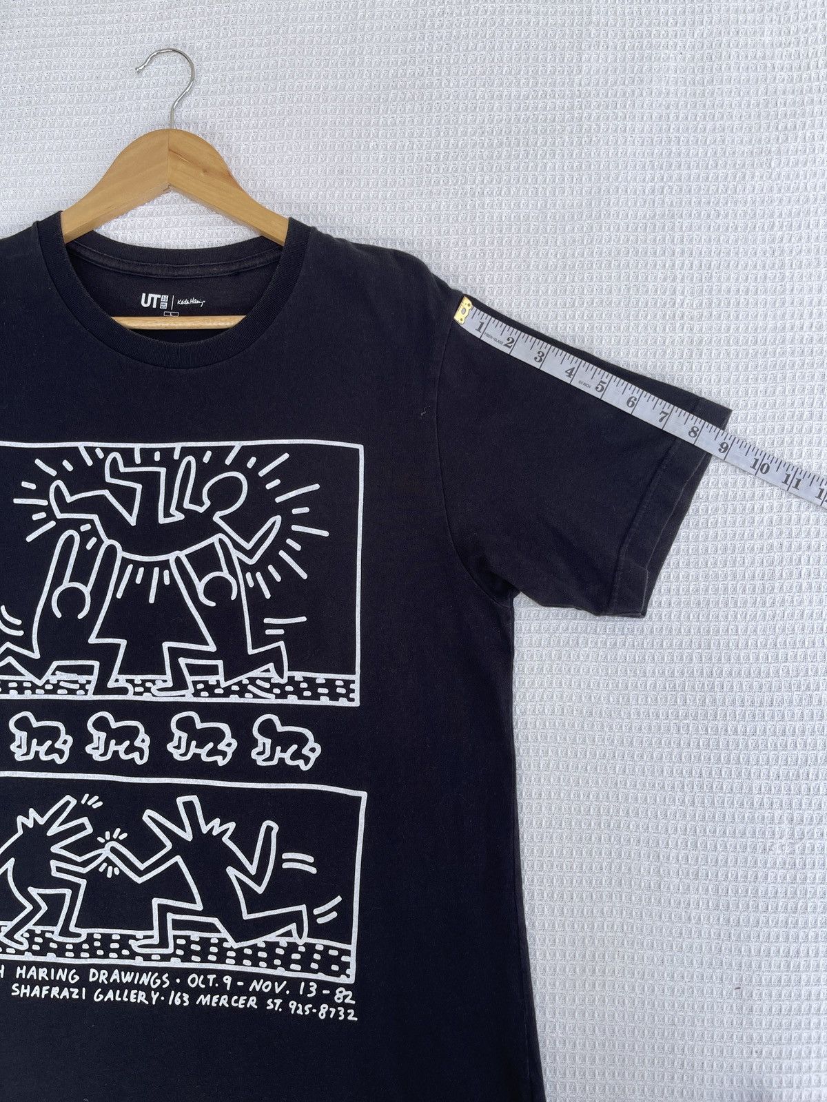 Keith Haring × Vintage Last Drop🔥Rare🔥Keith Haring By Tony Shafrazi Gallery Art Tee Size US L / EU 52-54 / 3 - 11 Thumbnail