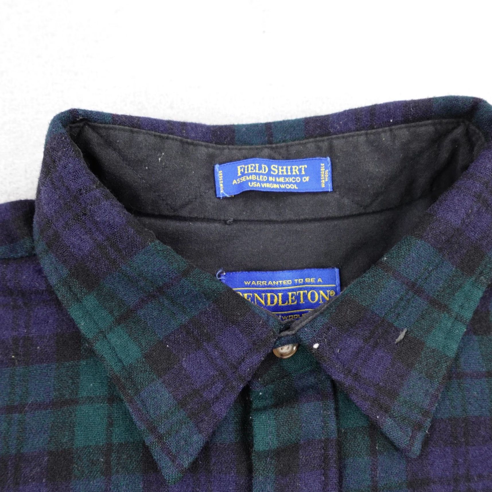 Pendleton VINTAGE Pendleton Field Shirt Men XL Green Blue Plaid Wool Flannel Button-Up with Pockets Casual Workwear Outdoors Size US XL / EU 56 / 4 - 2 Thumbnail
