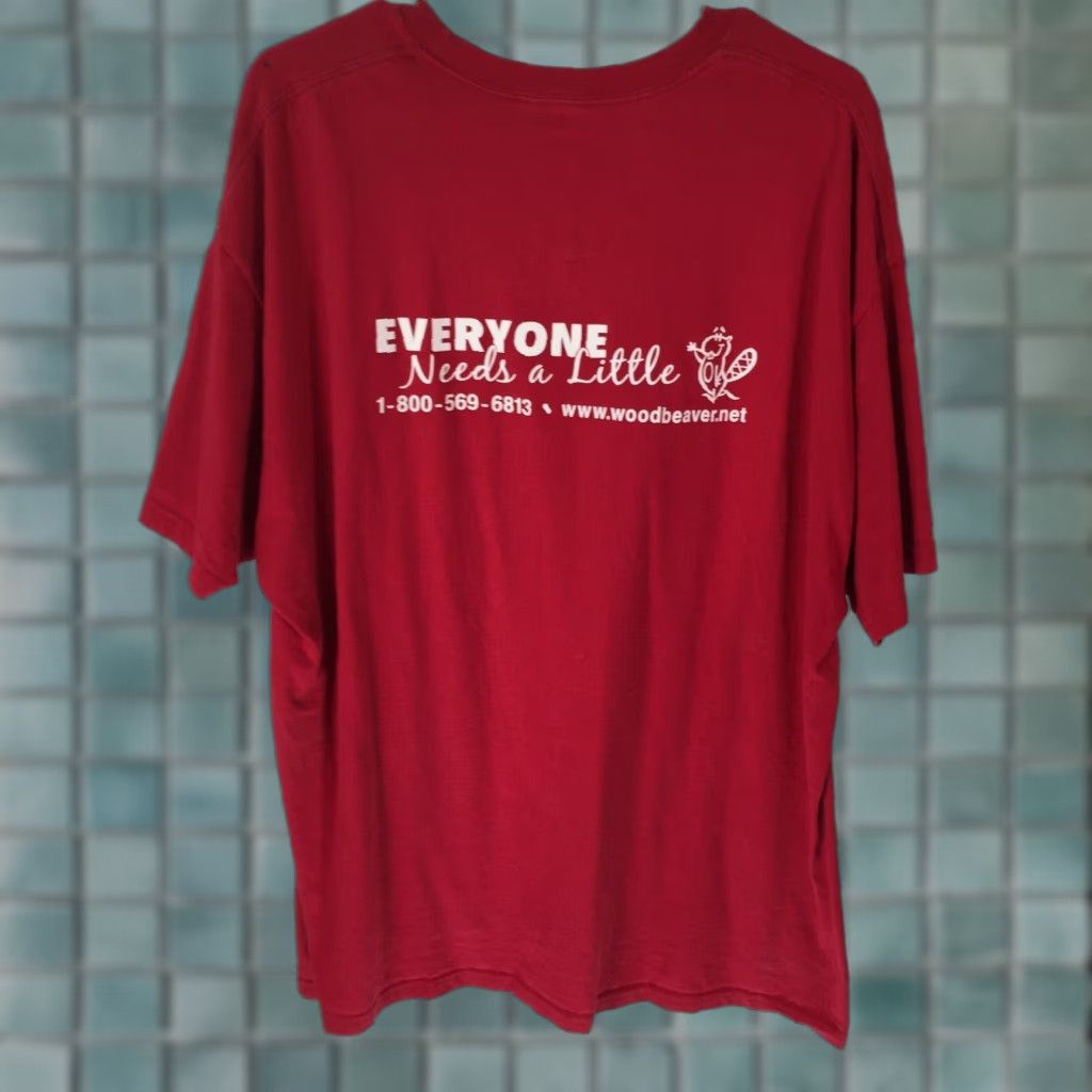 Hanes Hanes Men's Tagless Beaver "Everyone Needs A Little Beaver" Red T-Shirt Big & Tall 3XLT Regular Fit Short Sleeve Crew Neck Size US XXL / EU 58 / 5 - 1 Thumbnail