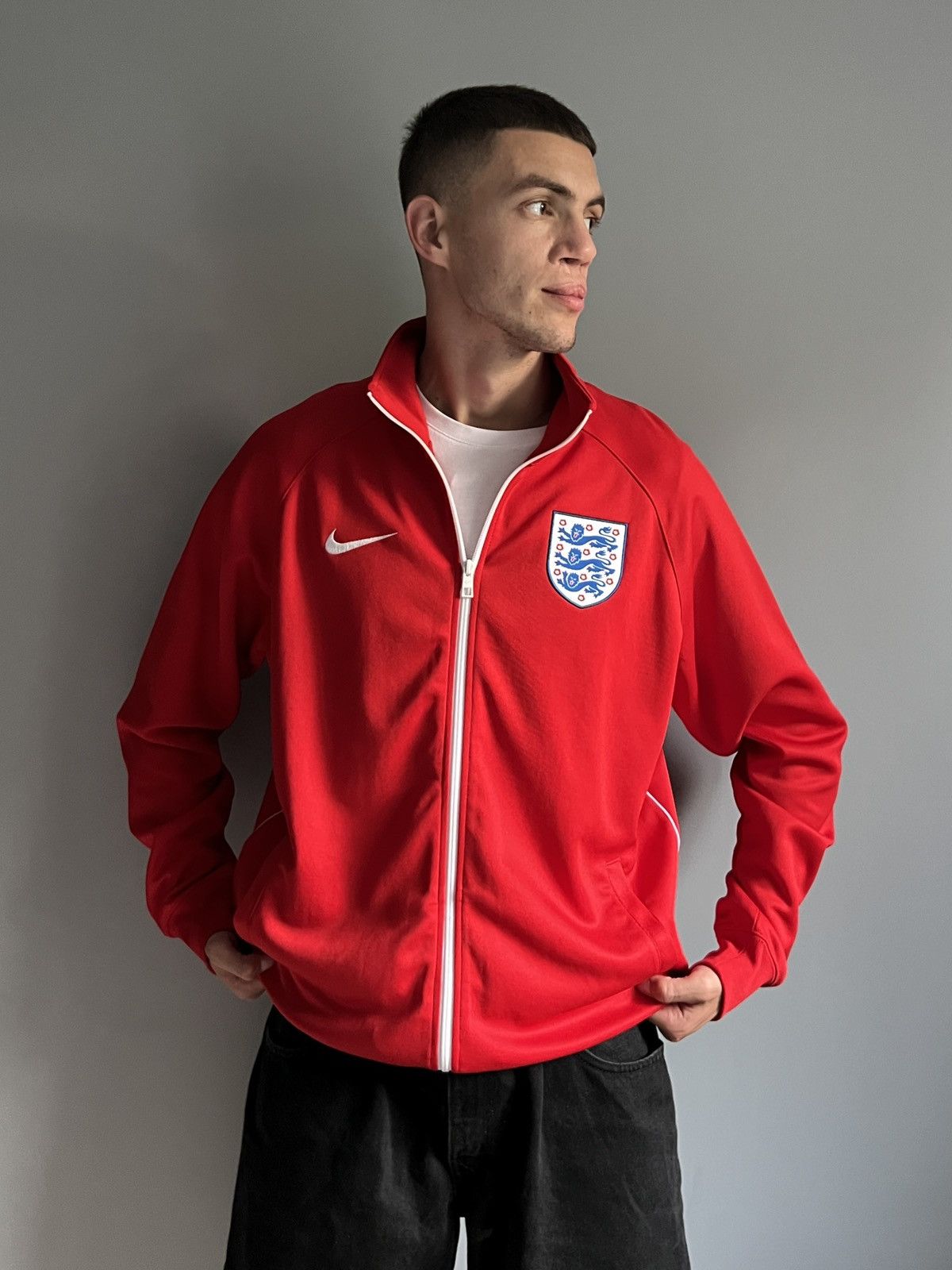 Nike Nike Team England 2016 Evro Football Soccer Anthem Track Top Size US XL / EU 56 / 4 - 2 Thumbnail