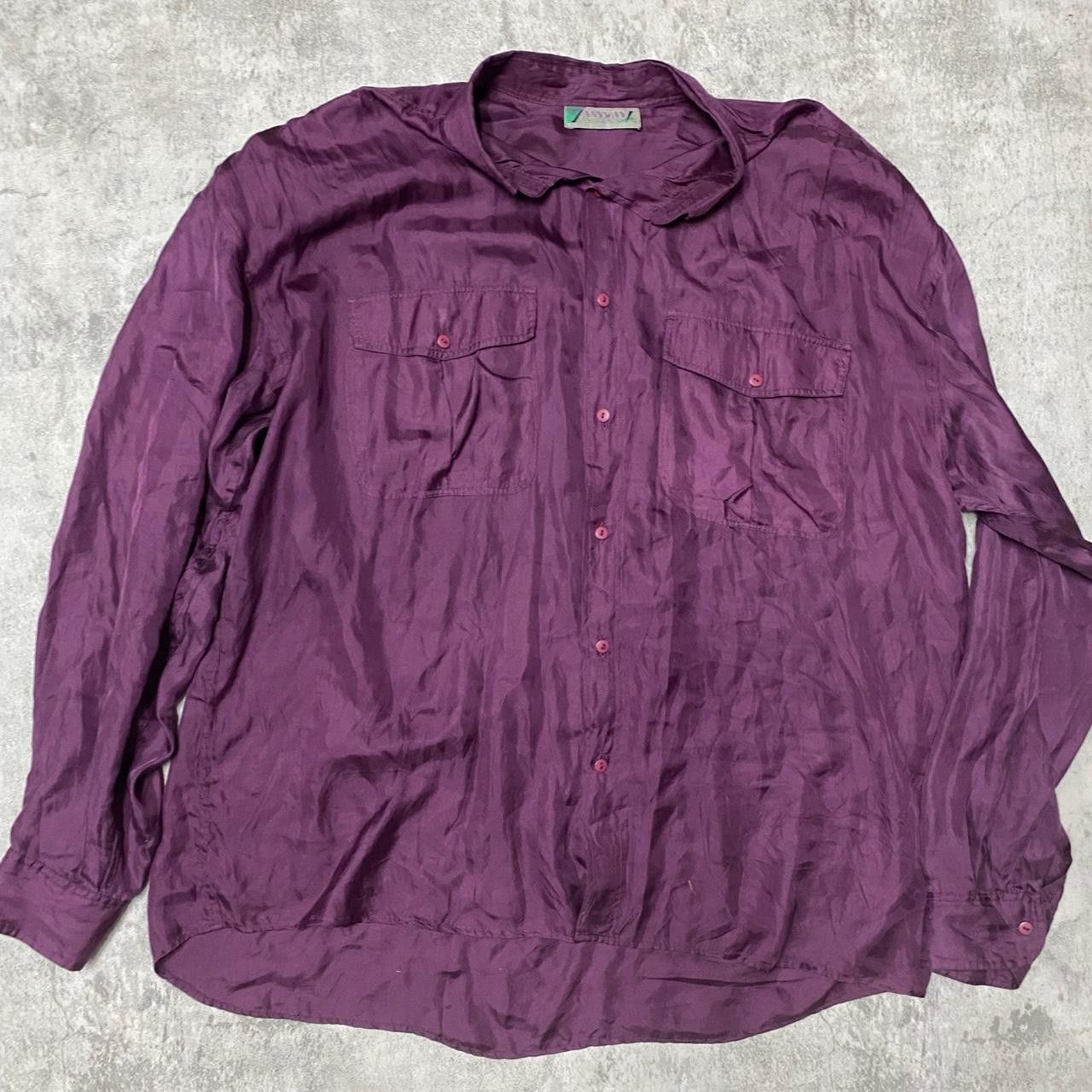 Other Purple 70s style button up shirt with a touch Size XL / US 12-14 / IT 48-50 - 1 Thumbnail