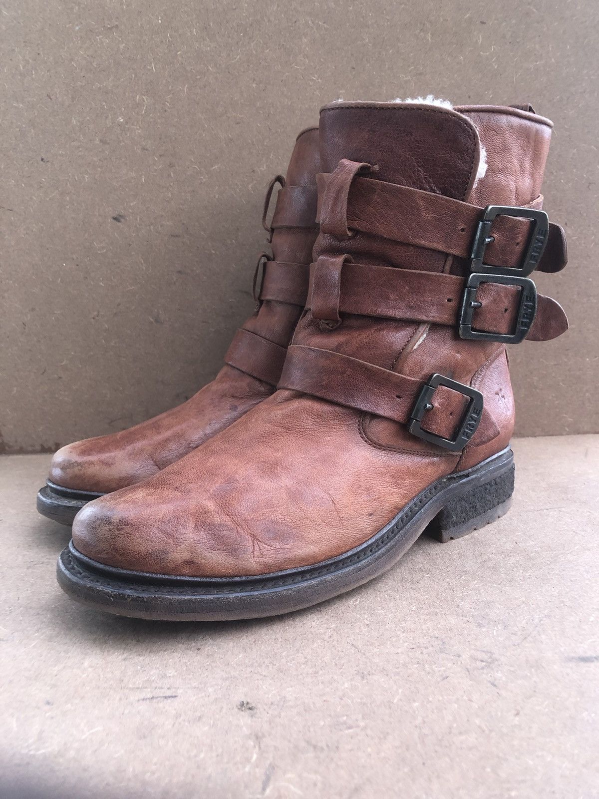 Frye Frye Brown Leather Winter Boots Size 7.5 B Size US 7.5 / IT 37.5 - 3 Thumbnail
