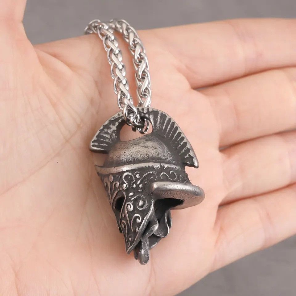 Jewelry Spartan Warrior Helmets Pendant Necklace Size ONE SIZE - 3 Thumbnail
