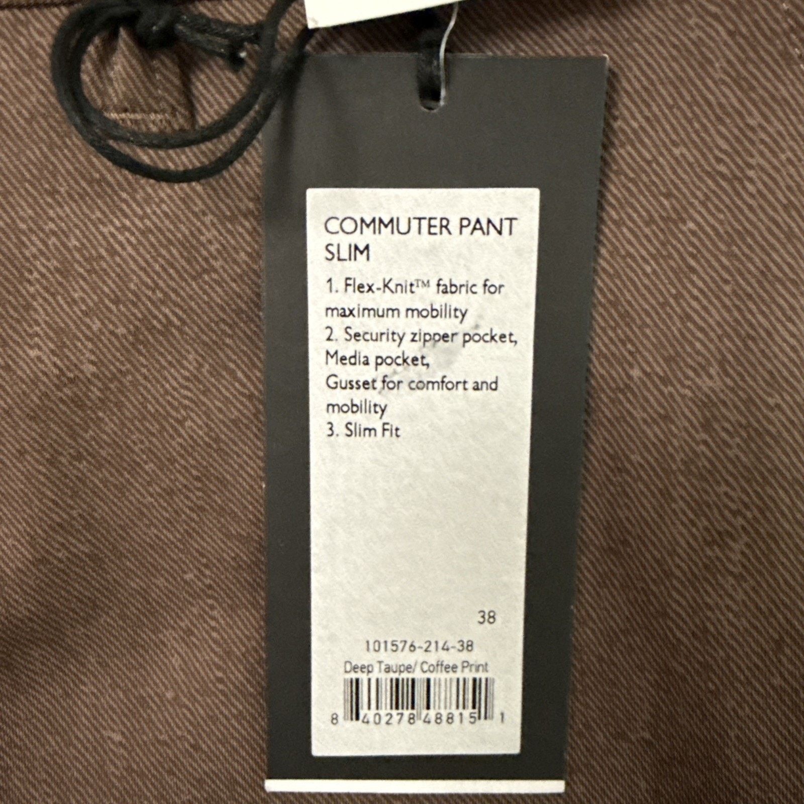 Rhone Rhone Commuter Pants Mens 38 Brown Slim Performance Stretch Size US 38 / EU 54 - 10 Thumbnail
