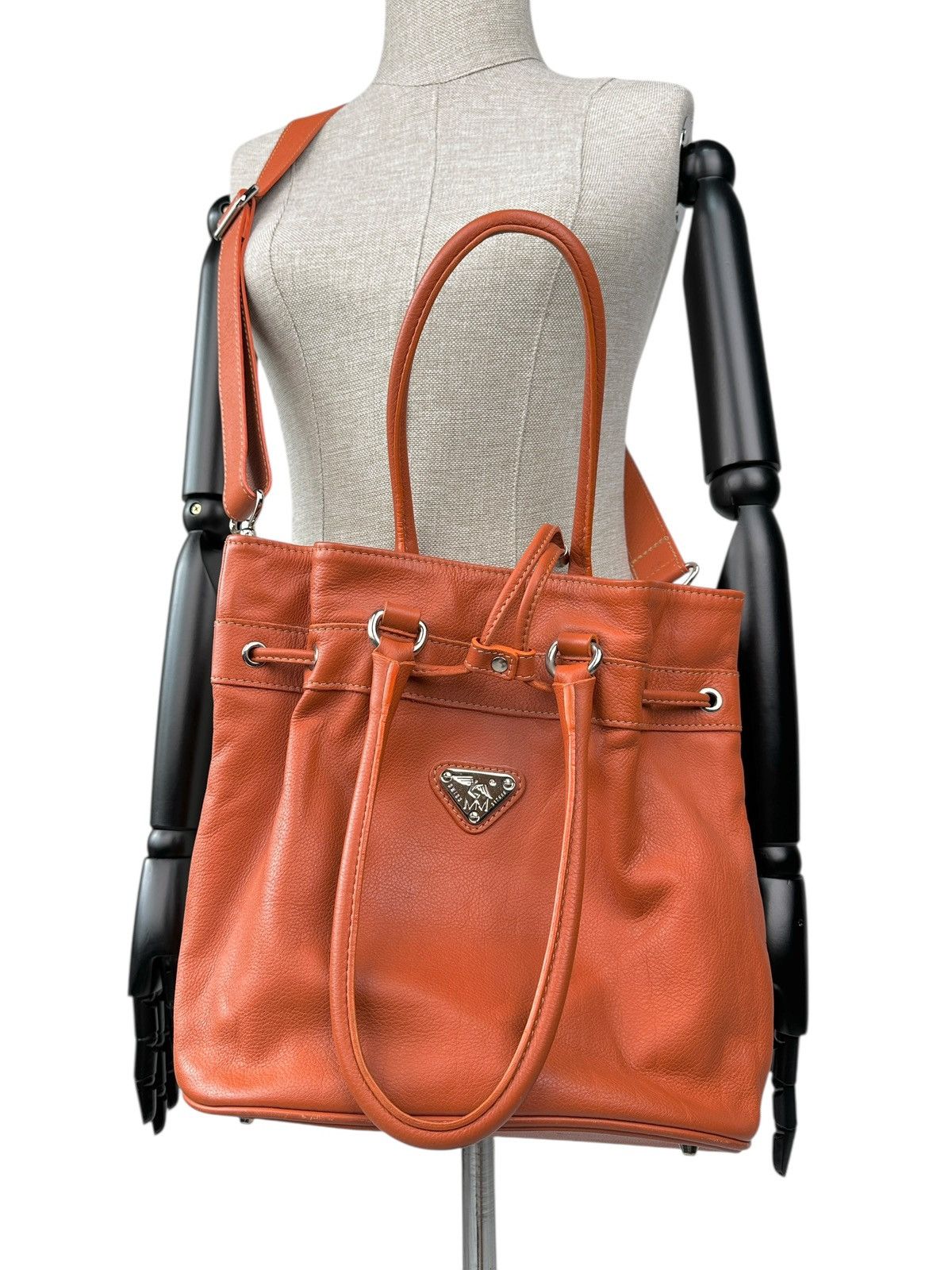 MAISON MOLLERUS Swiss Handle Shoulder Leather Bag