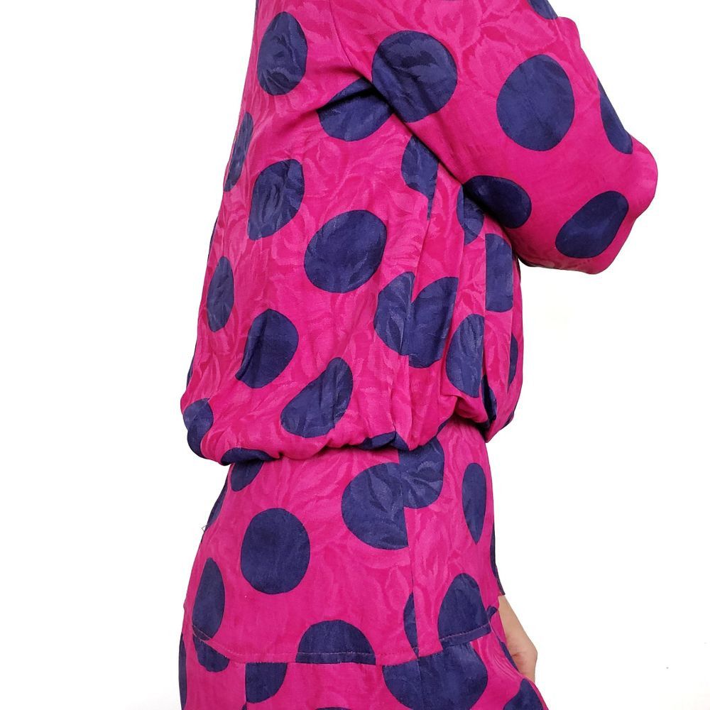 Saks Fifth Avenue Saks Fifth Ave Vintage 80s Polka Dot Dress M Size M / US 6-8 / IT 42-44 - 6 Thumbnail
