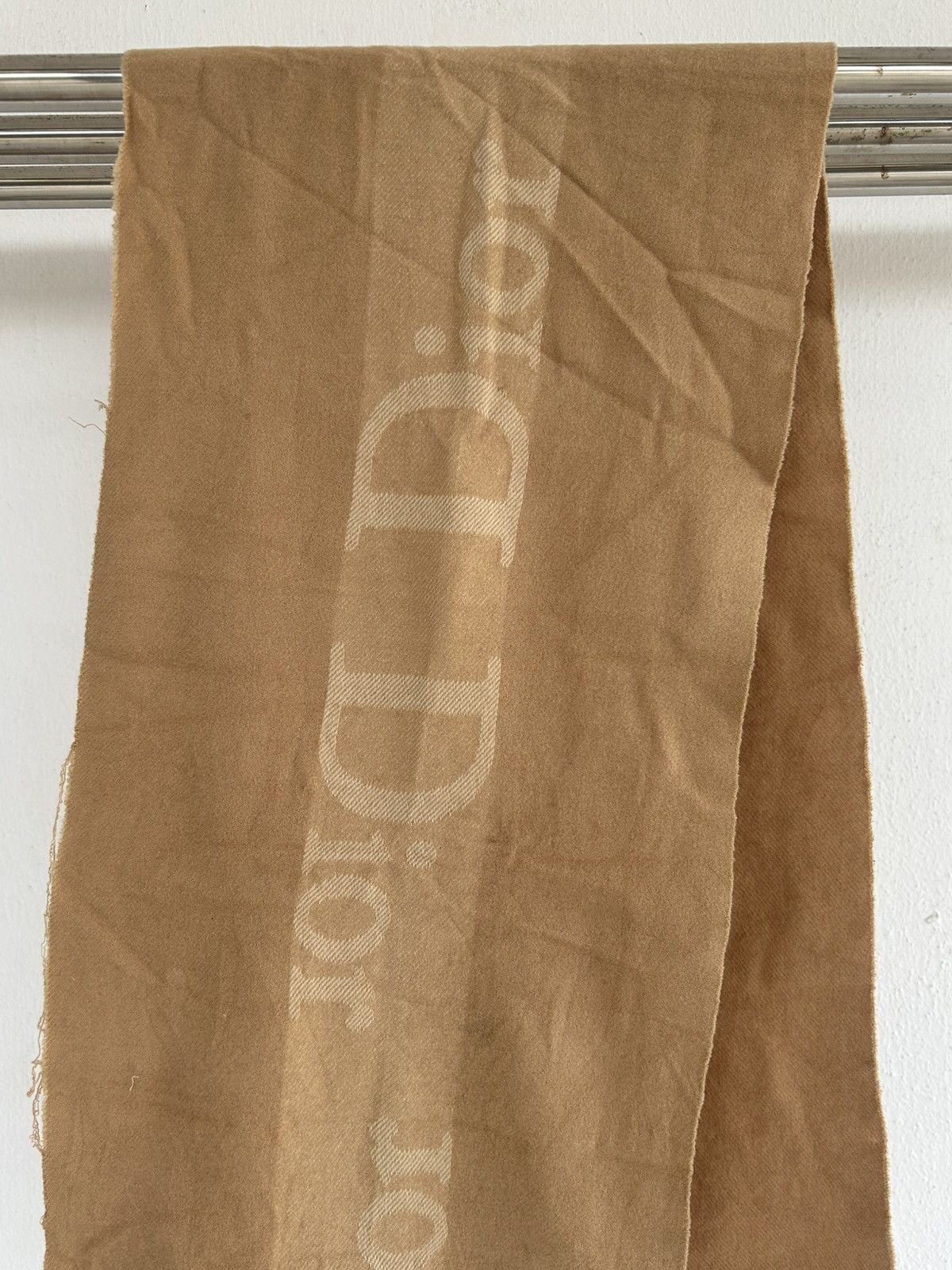 Christian Dior Monsieur CD Dior Scarf Muffler Beige Size ONE SIZE - 3 Thumbnail