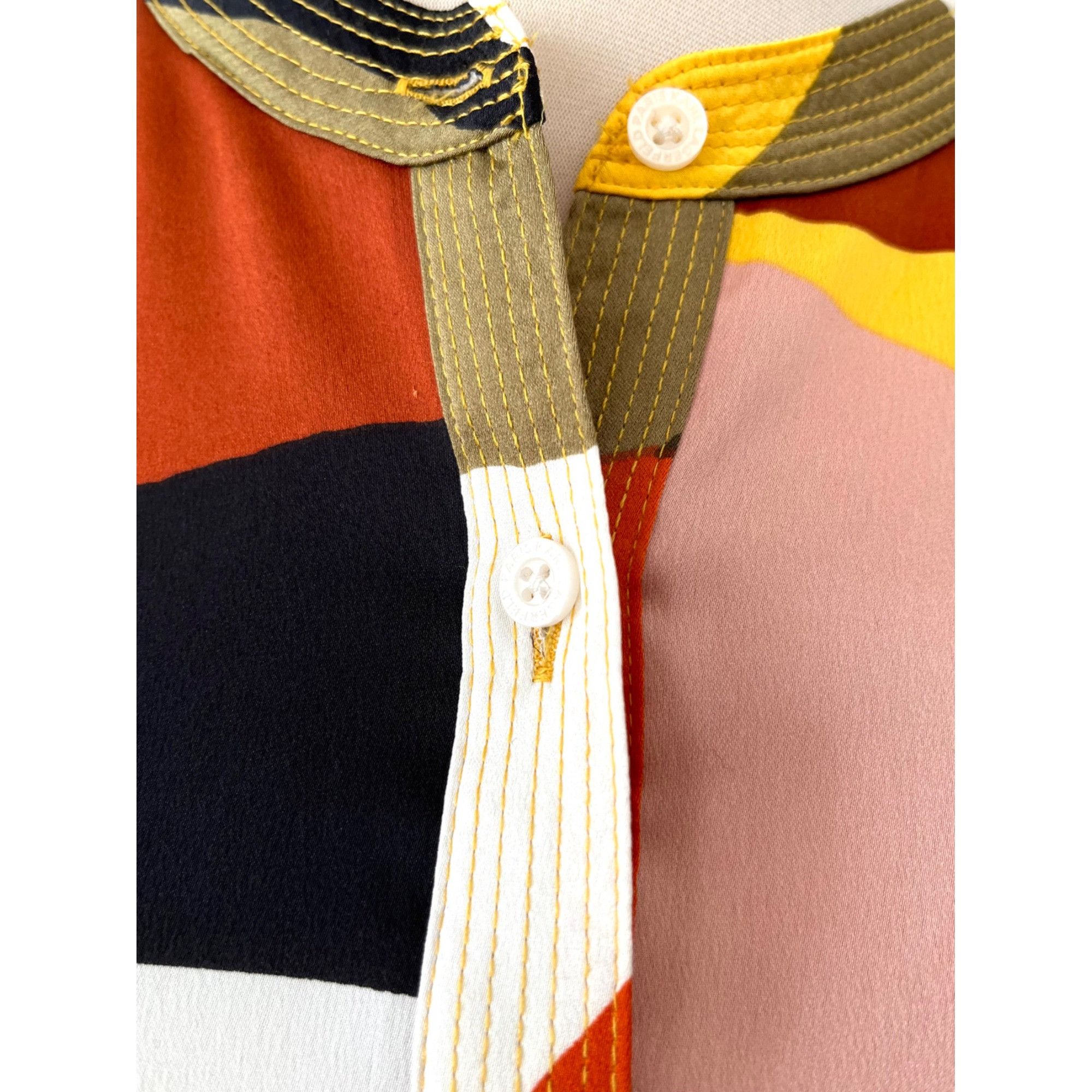Karl Lagerfeld KARL LAGERFELD size M oversize multicolor blouse in excelle Size M / US 6-8 / IT 42-44 - 7 Thumbnail