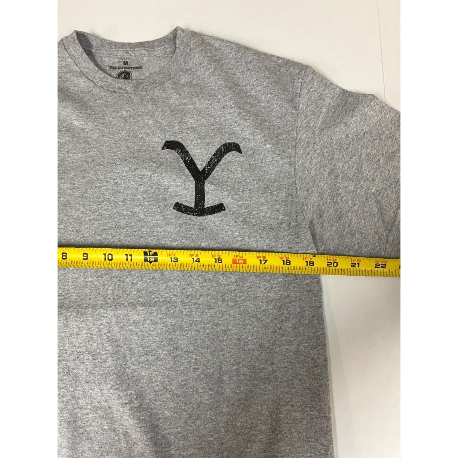 Vintage Yellowstone Mens Shirt M Gray Logo T-Shirt 90s Space University American Cotton Short Sleeve Crew Neck Mens Size US M / EU 48-50 / 2 - 5 Thumbnail