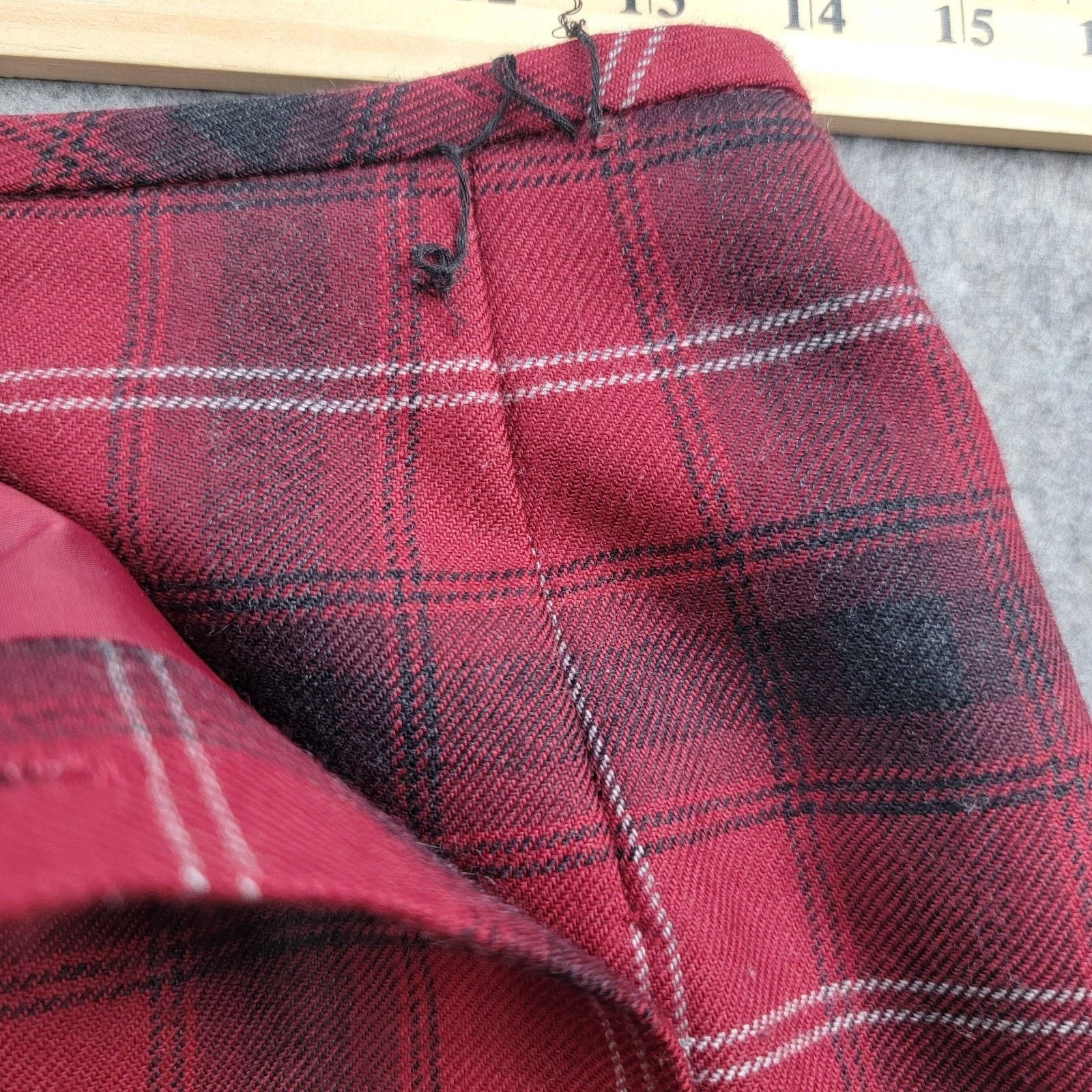 Vintage Liz Claiborne Y2K 100% Wool Plaid Maxi Wrap Skirt Size 8p Size 30" / US 8 / IT 44 - 12 Thumbnail