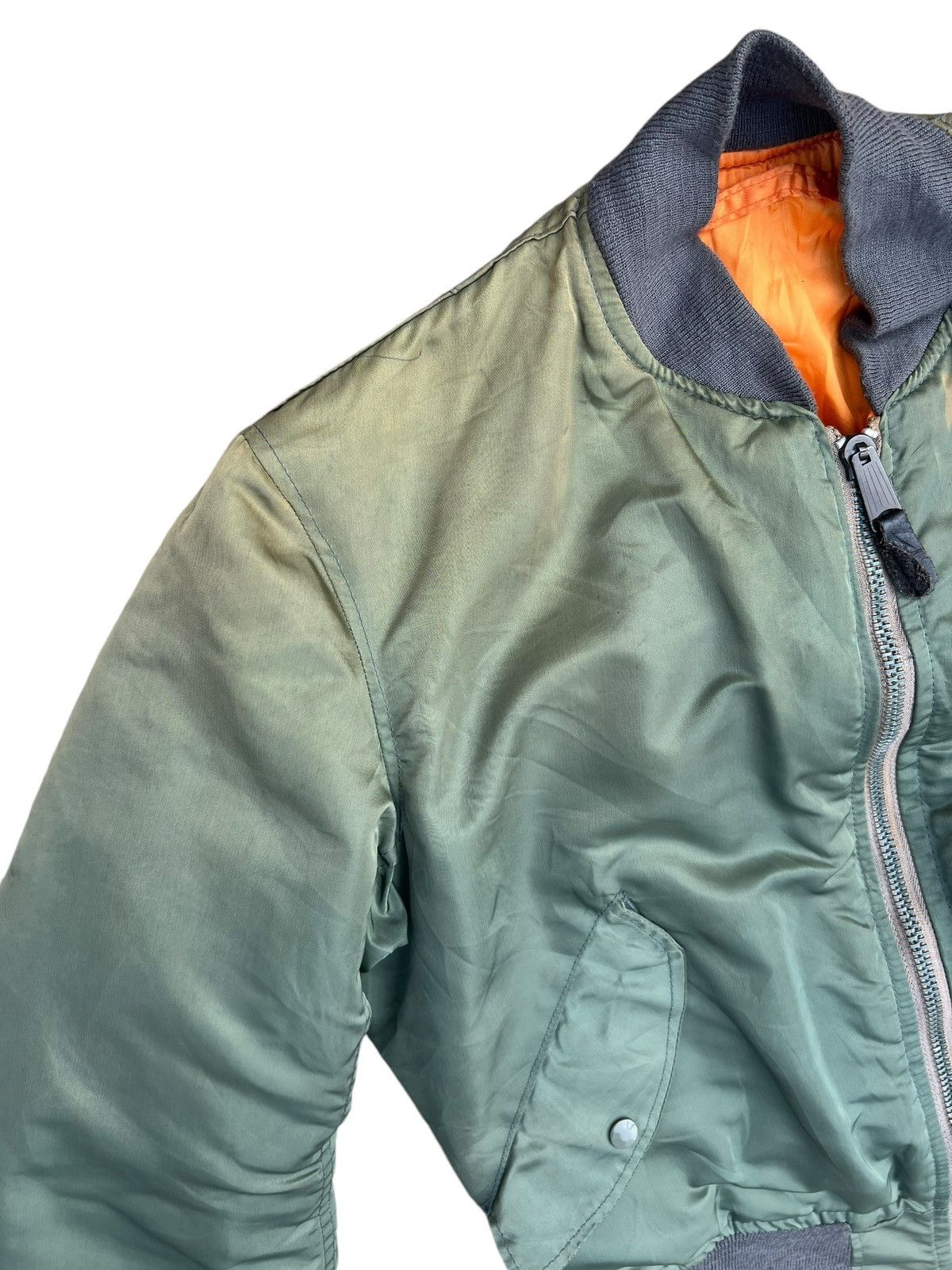 Avirex Vintage Avirex Sun Faded Olive Green MA-1 USAF Flight Jacket Size US S / EU 44-46 / 1 - 6 Thumbnail