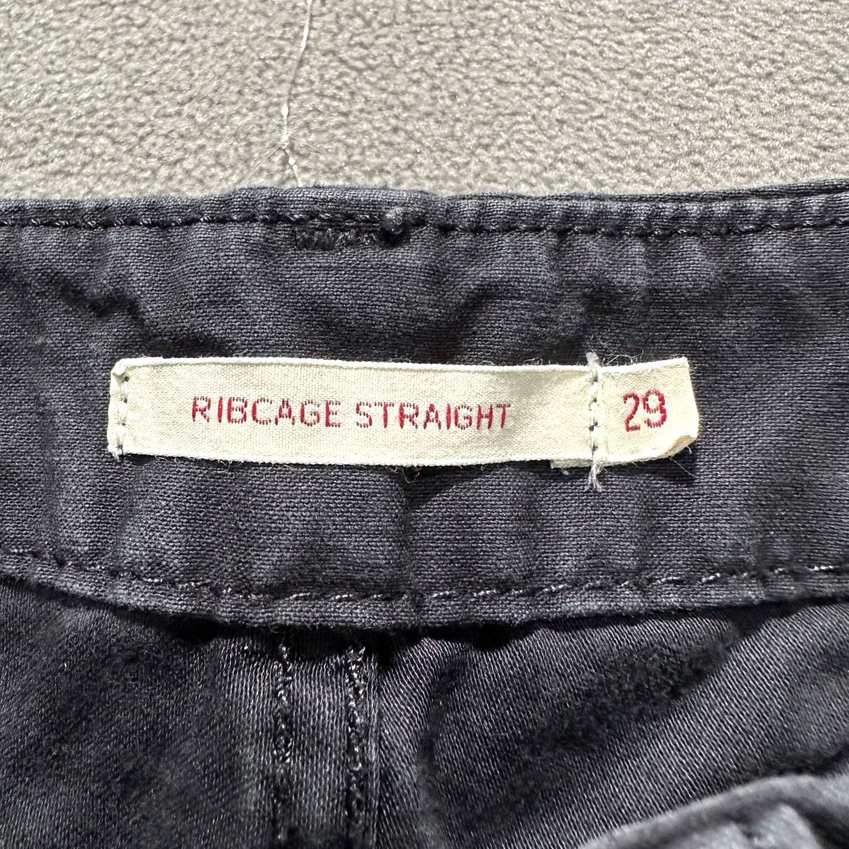 Levi's Levi's Premium Ribcage Straight Pants Womens 29 Black Utility Pocket Size 29" - 7 Thumbnail