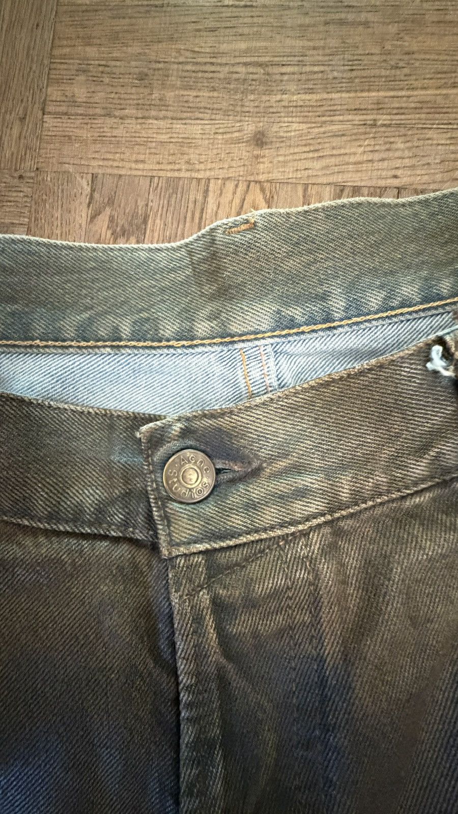 Acne Studios Acne Studios 2023 Oil Coated Jeans Size US 32 / EU 48 - 5 Thumbnail