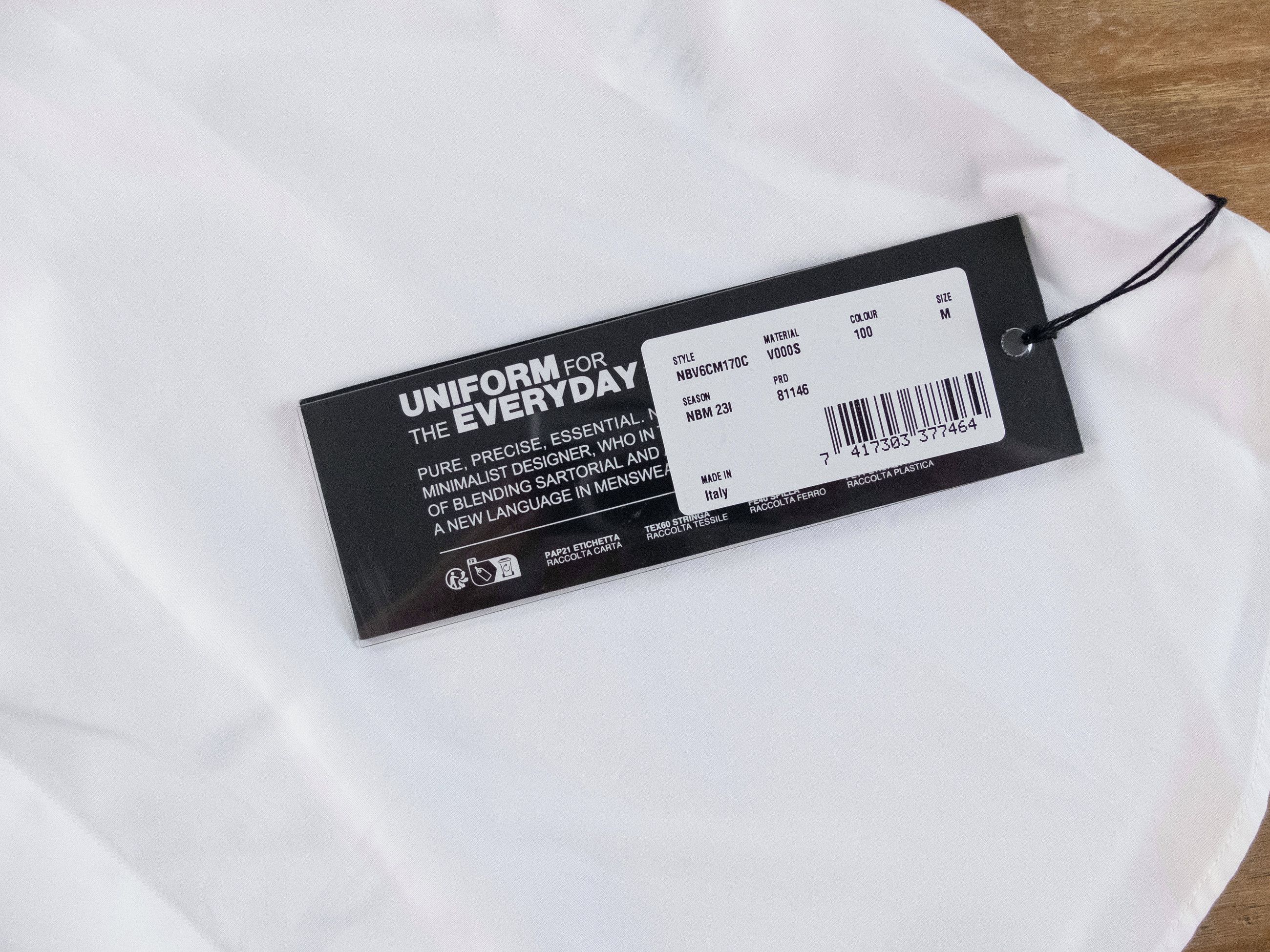 Neil Barrett NEIL BARRETT white slim fit thunderbolt collar shirt Medium Size US M / EU 48-50 / 2 - 7 Thumbnail
