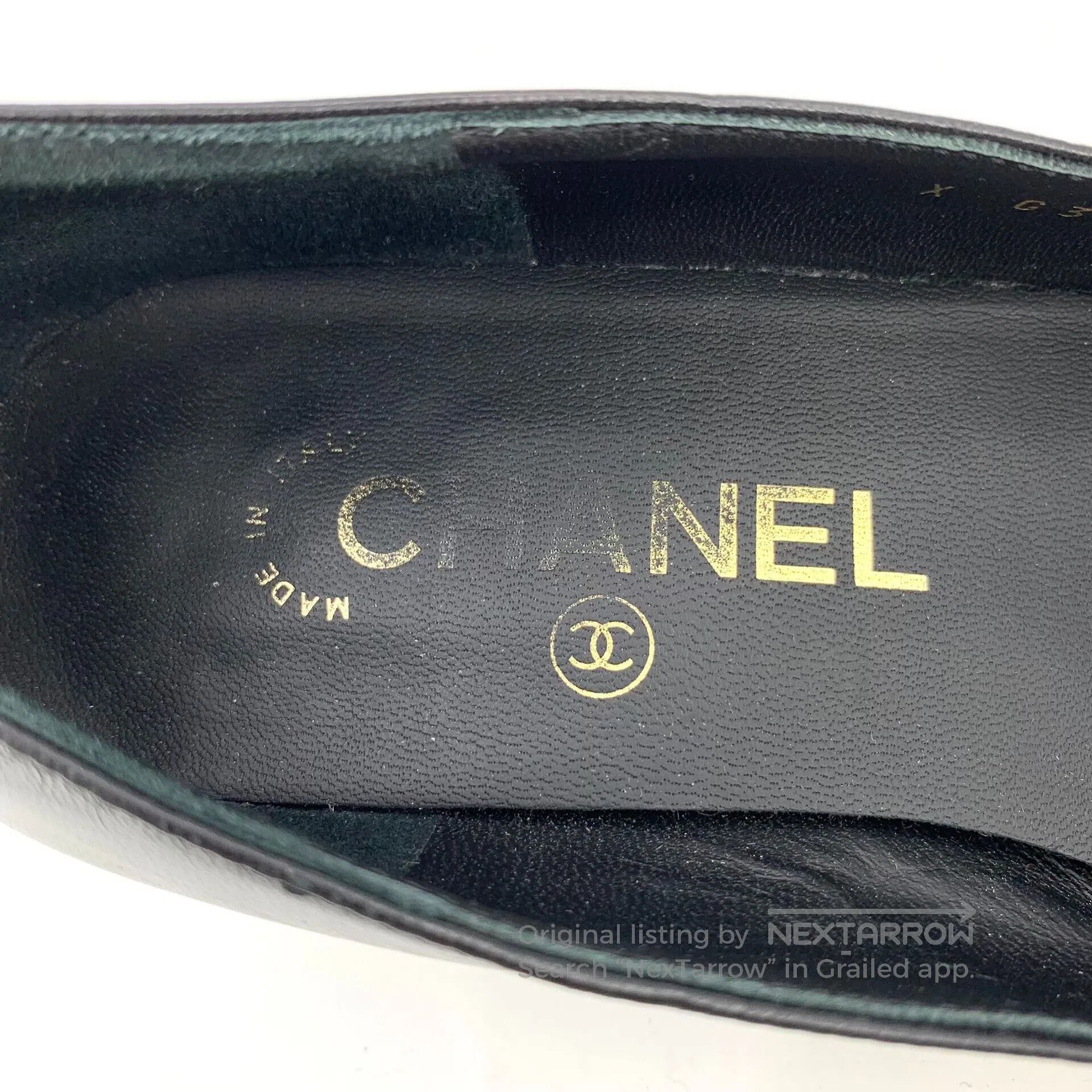 Chanel Chanel Black Leather Pearl Heel Pumps. Size US 6 / IT 36 - 8 Thumbnail