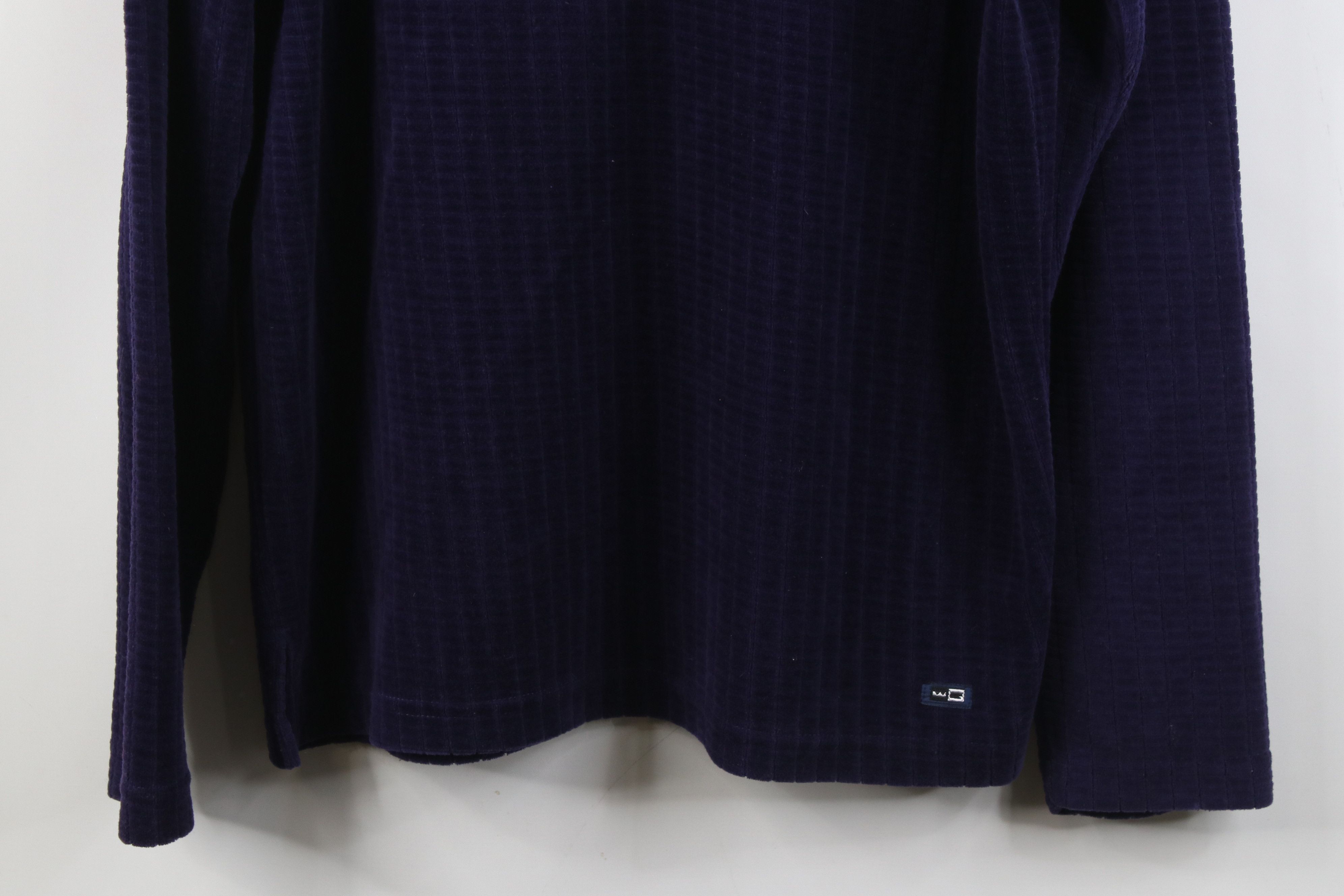 Vintage Vintage 90s Y2K Streetwear Velour 1/4 Zip Long Sleeve Polo Size US M / EU 48-50 / 2 - 3 Thumbnail