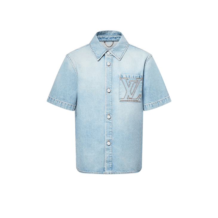 Louis Vuitton Short-Sleeved Denim Shirt Size US S / EU 44-46 / 1 - 2 Thumbnail
