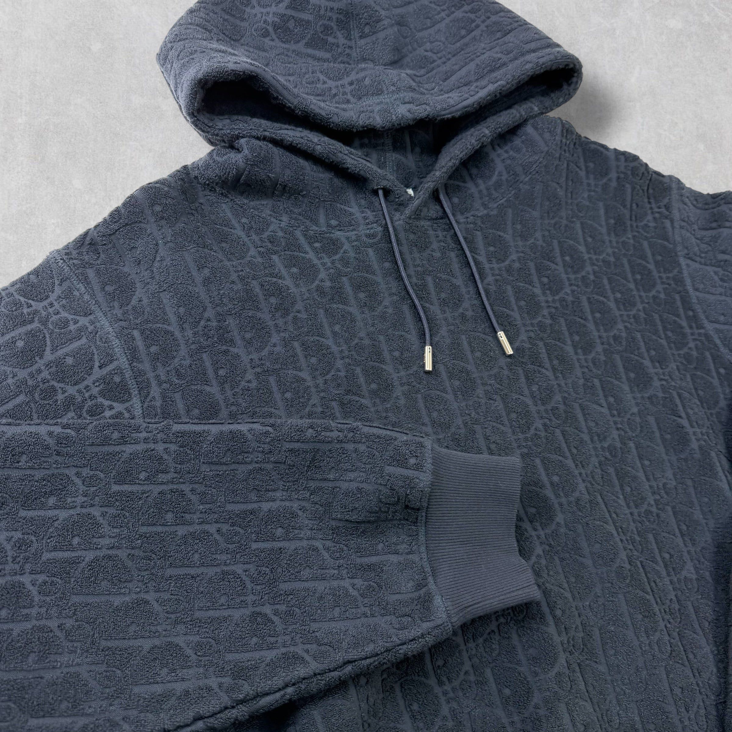 Dior Dior Oblique Relaxed-Fit Hooded Sweatshirt Navy XXL Size US XXL / EU 58 / 5 - 3 Thumbnail