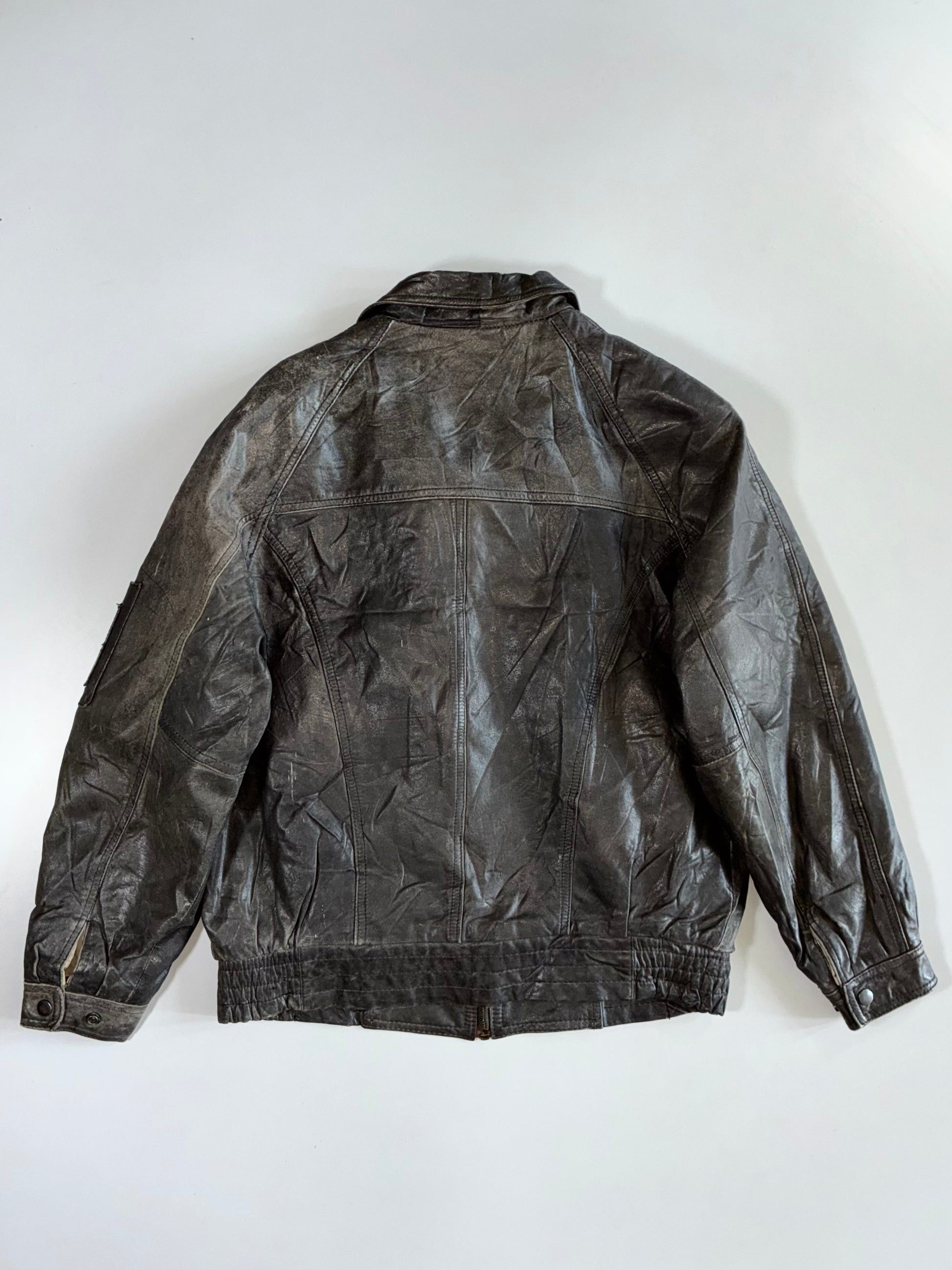 Other Vintage Bellissimo Genuine Leather Bomber Jacket Size US M / EU 48-50 / 2 - 3 Thumbnail