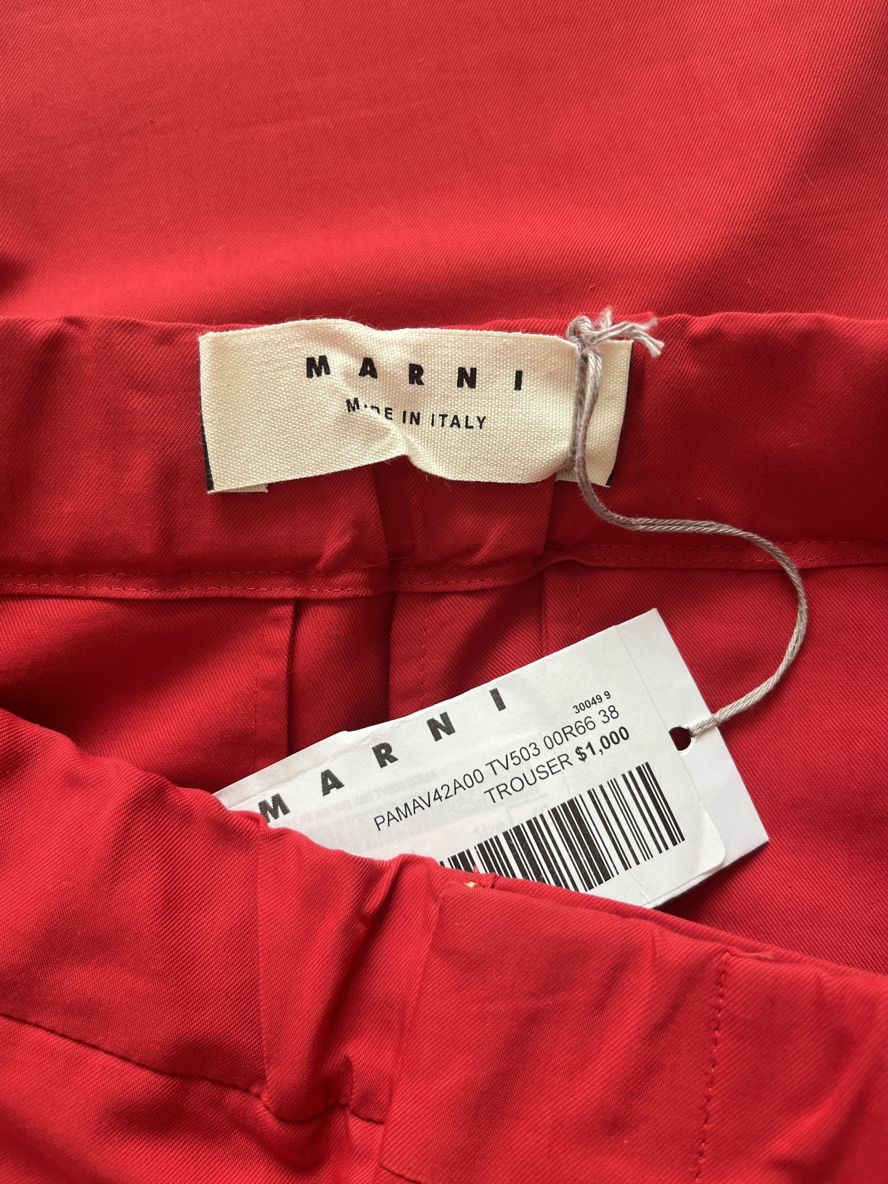 Marni ⚡️QUICK SALE⚡️Marni Red Elastic Waist Pants Trousers Size 28" / US 6 / IT 42 - 3 Thumbnail