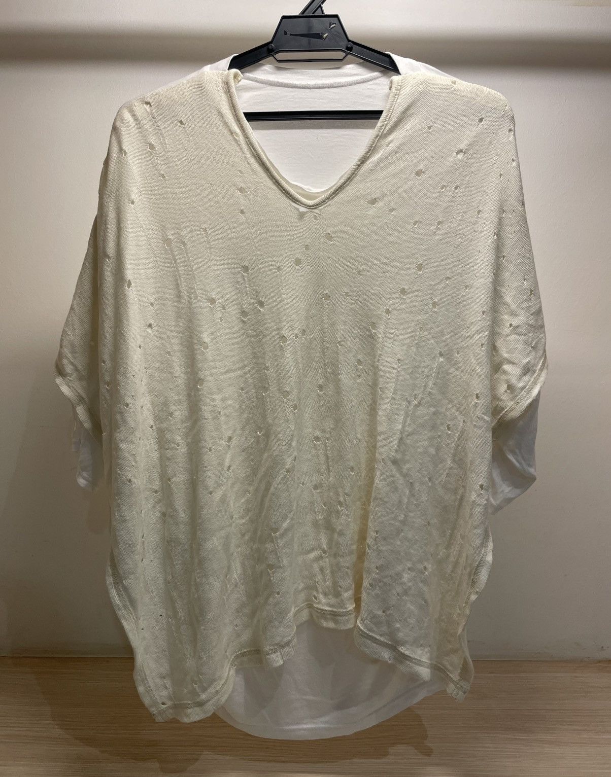 Y's Japanese Designer Yohji Yamamoto Tshirt Hole-Cut Size US L / EU 52-54 / 3 - 2 Thumbnail