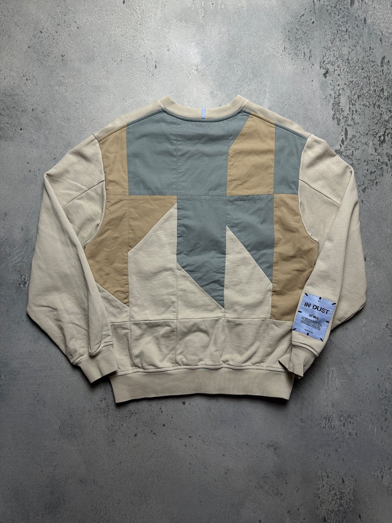 Alexander McQueen McQ Alexander McQueen Beige Off-White Patchwork Sweatshirt Size US S / EU 44-46 / 1 - 15 Thumbnail