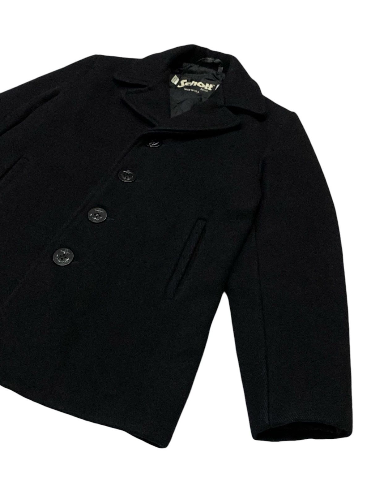 Schott × Vintage Vintage Schott USN WW2 Wool Peacoat Jacket m Size US M / EU 48-50 / 2 - 21 Thumbnail