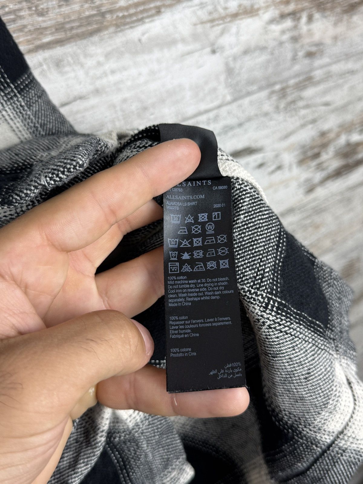 Allsaints Mens Vintage AllSaints ALAMOSA LS SHIRT button up flannel Size US S / EU 44-46 / 1 - 9 Thumbnail