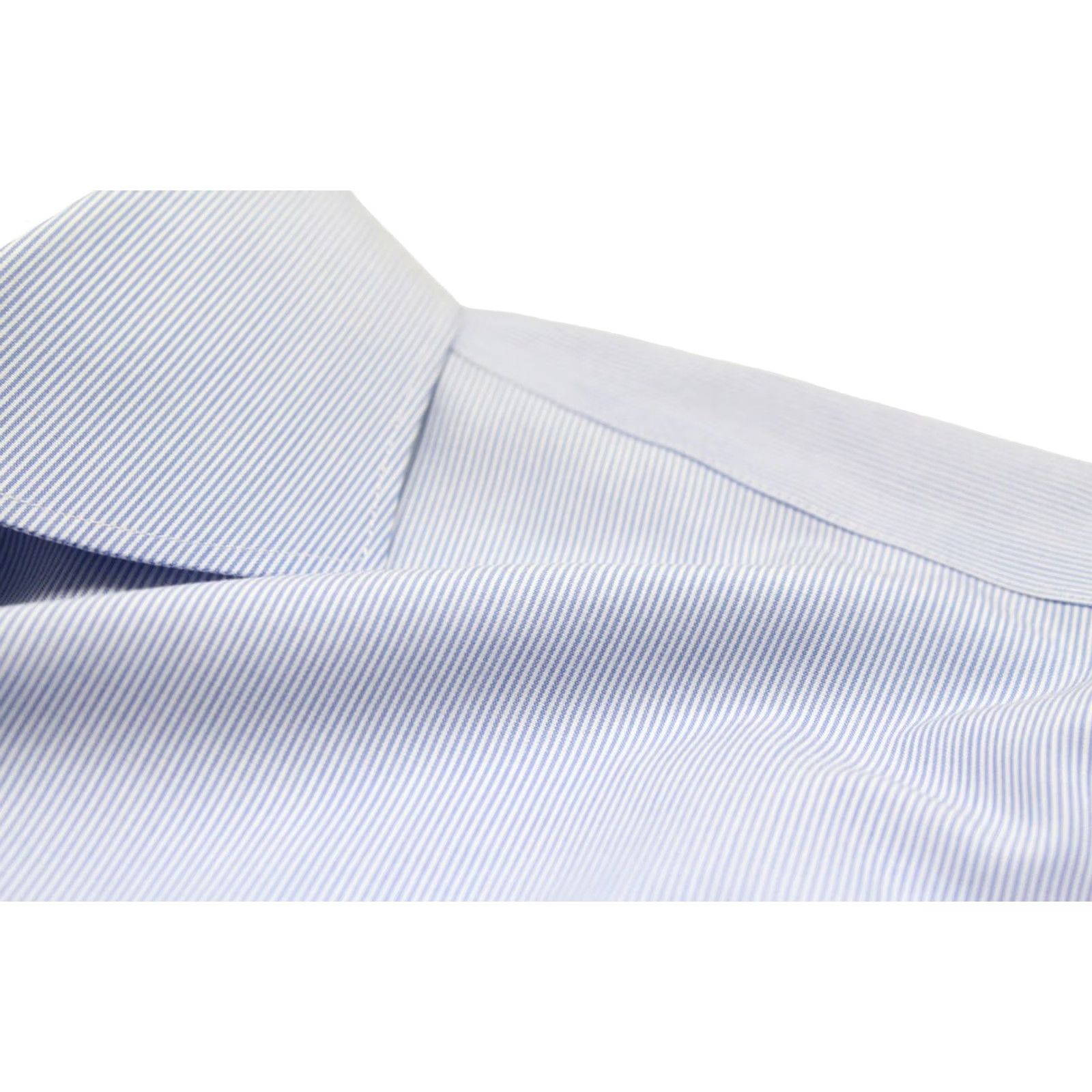 Suitsupply SUITSUPPLY Shirt Men's 43-7 / 17L Extra Slim Fit Cutaway Pinstripe Formal Try On Size 46R - 6 Thumbnail