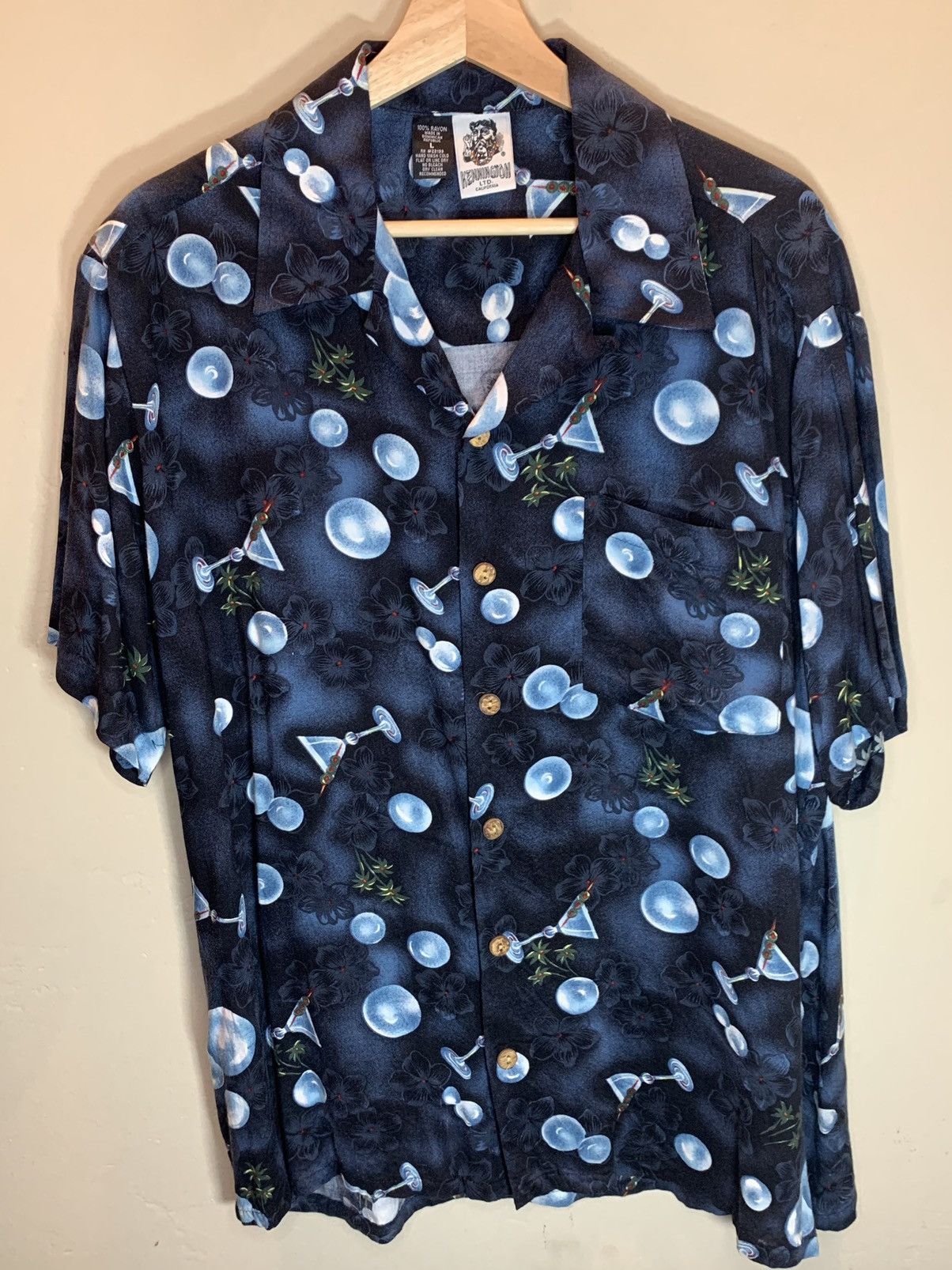 Kennington Ltd. RARE Vintage Kennington Pinup Martini Tiki Loop Collar Shirt Size US L / EU 52-54 / 3 - 2 Thumbnail