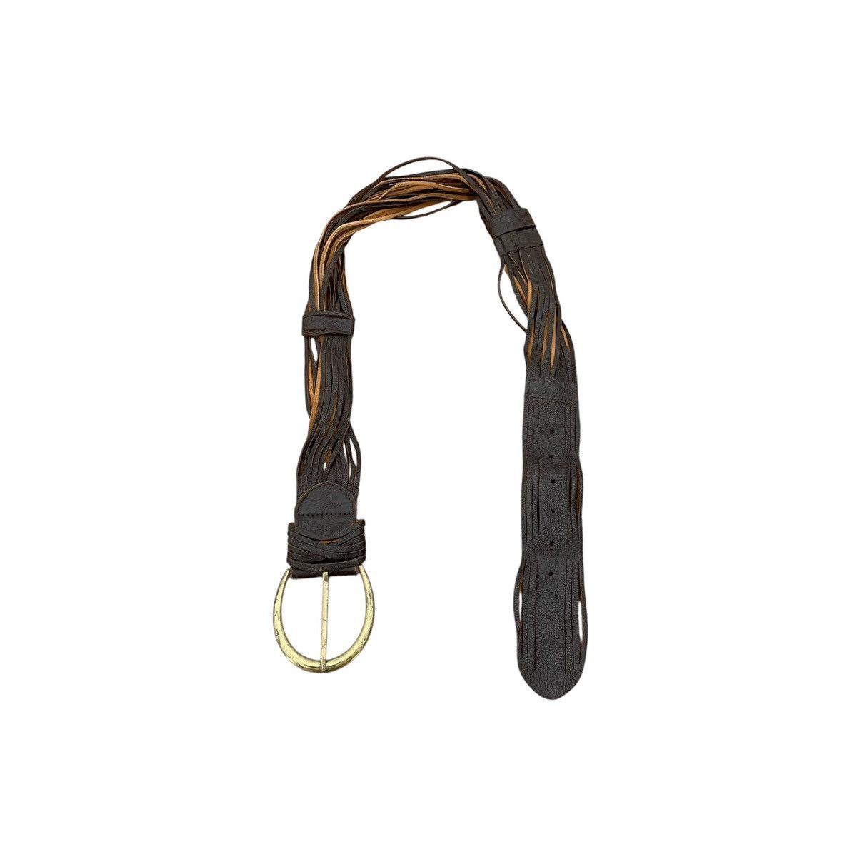 If Six Was Nine × Japanese Brand × Le Grande Bleu (L.G.B.) Brown vintage leather rope belt Size ONE SIZE - 1 Thumbnail