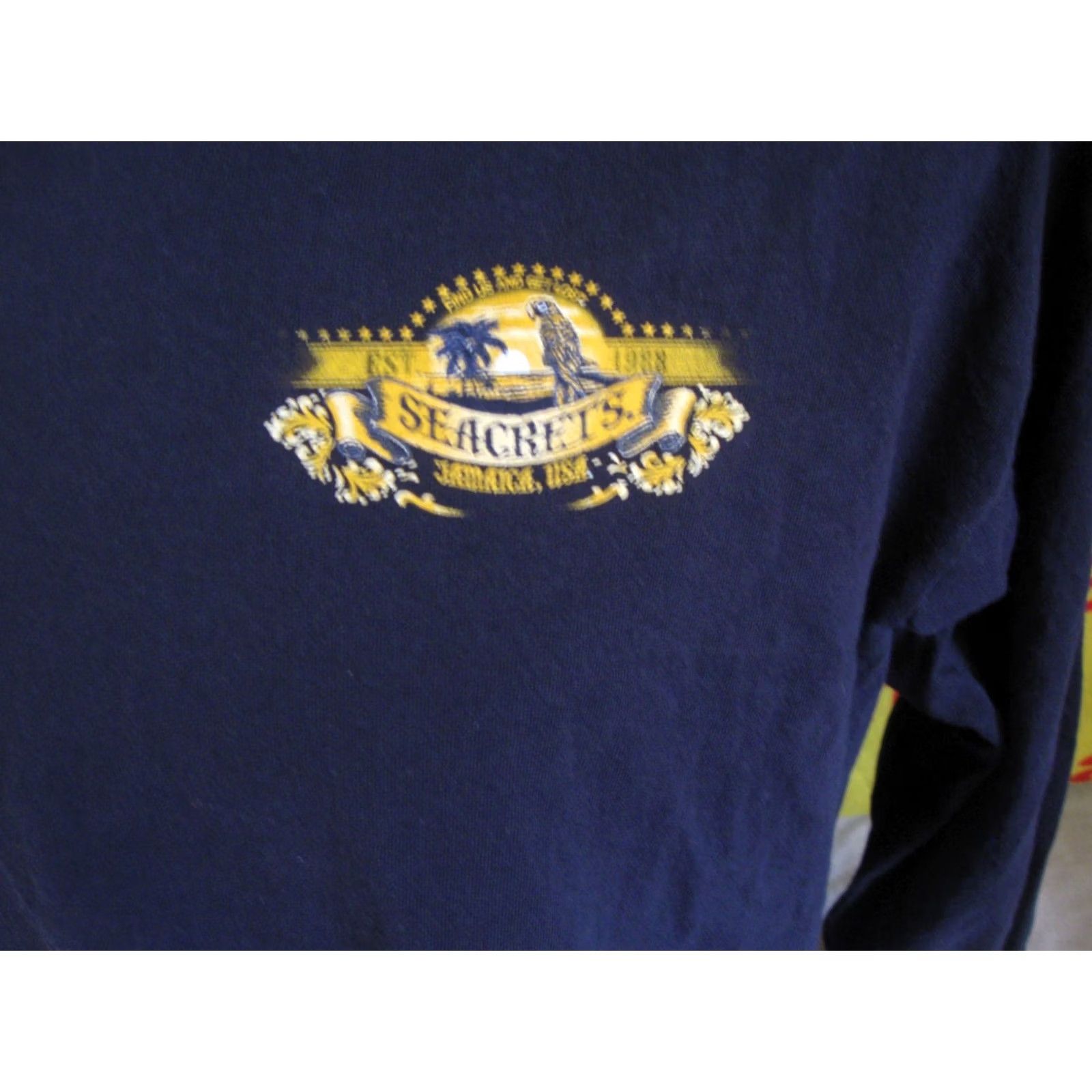 Gildan SEACRETS Jamaica USA Ocean City Maryland Long Sleeve Shirt Mens XL OCMD GET LOST Shirt Size US XL / EU 56 / 4 - 3 Thumbnail