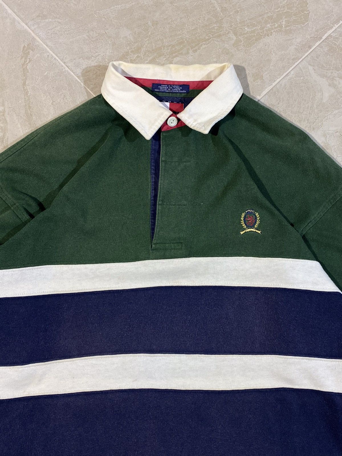 Tommy Hilfiger × Vintage Vintage 90s Tommy Hilfiger y2k streetwear style rugby shirt Size US M / EU 48-50 / 2 - 2 Thumbnail