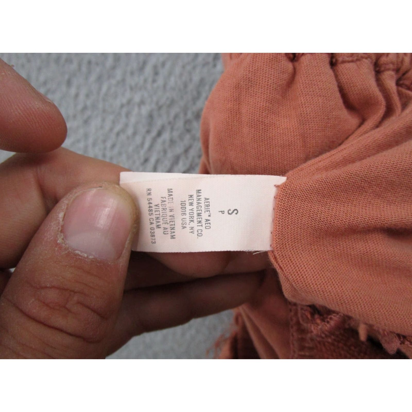 Vintage Aerie Skirt Women Short Cotton Orange Elastic Waist Size S Boho Beach 90s Style Womens Size 28" / US 6 / IT 42 - 3 Thumbnail