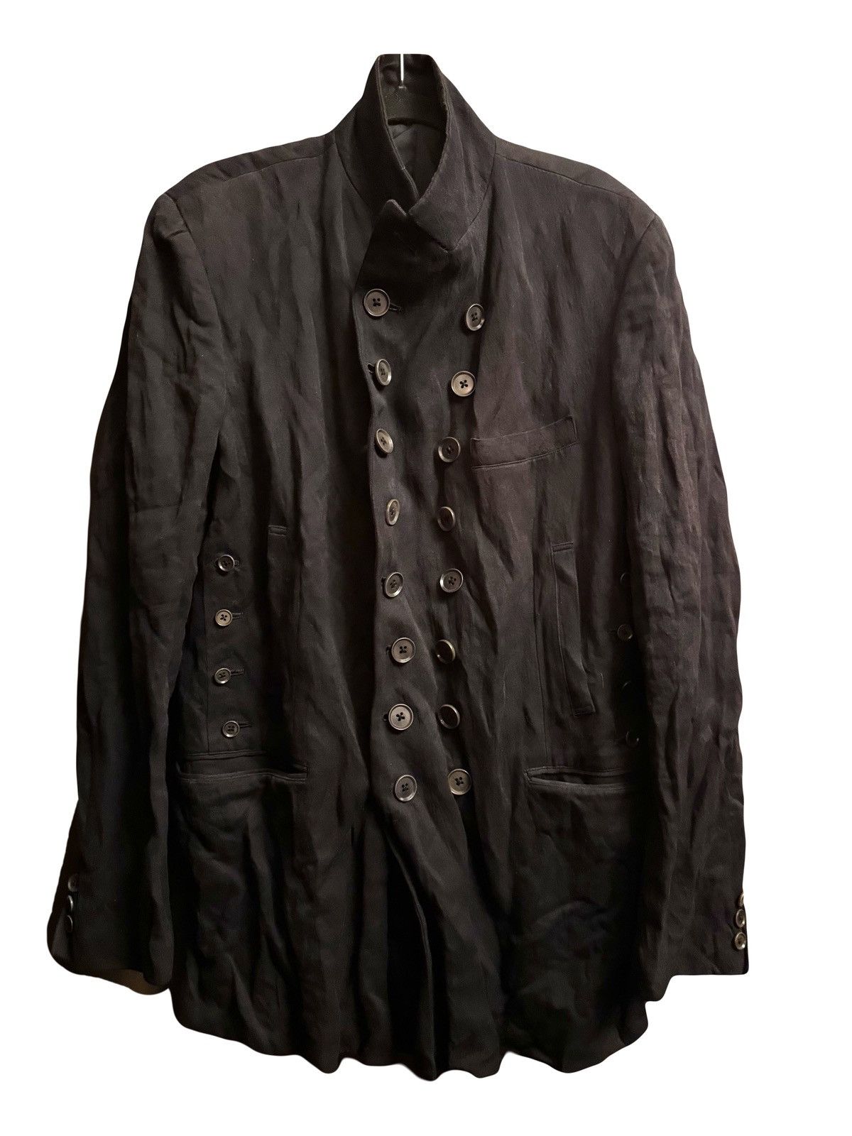 Yohji Yamamoto yohji yamamoto metal cotton navy textured jacket 3jp Size US M / EU 48-50 / 2 - 7 Thumbnail