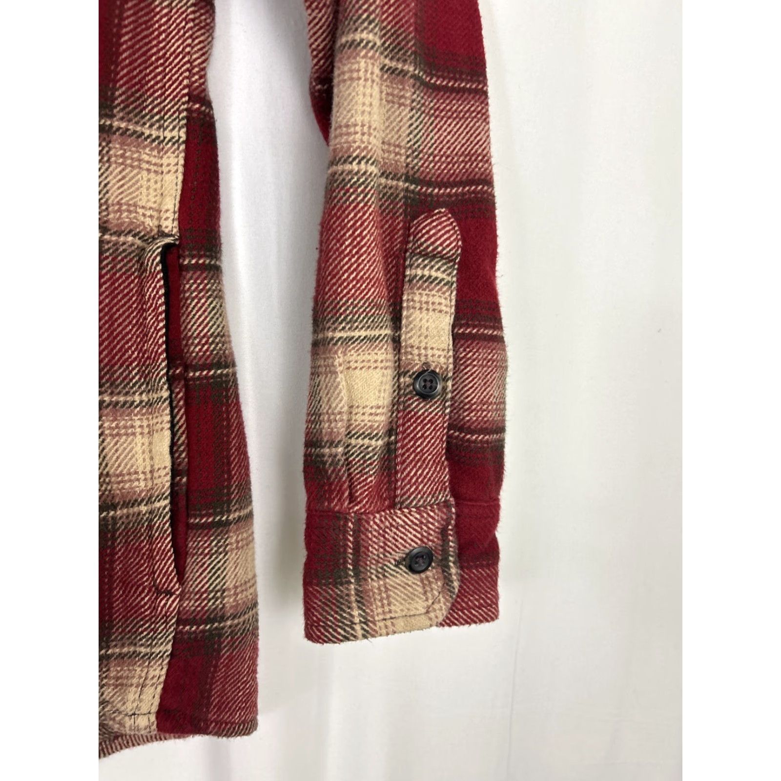 Orvis VINTAGE ORVIS Flannel Shirt Jacket Mens M Red Plaid Button Up Cotton Shacket Size US M / EU 48-50 / 2 - 5 Thumbnail