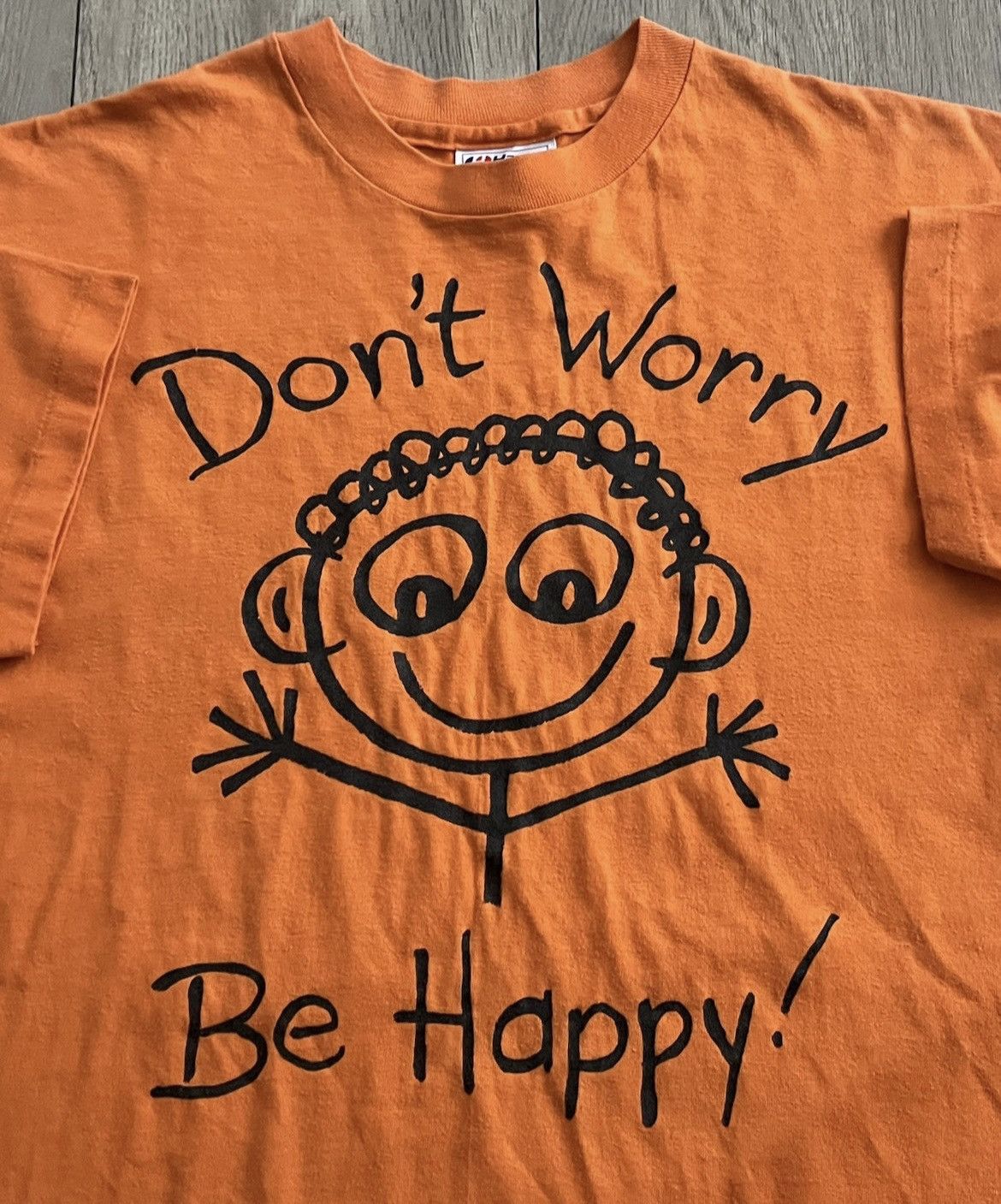 ミュージシャン DOTS Don't Worry, Be Happy L/S TEE MARKET SMILEY DON'T HAPPY, BE WORRY T-SHIRT | White Men's T