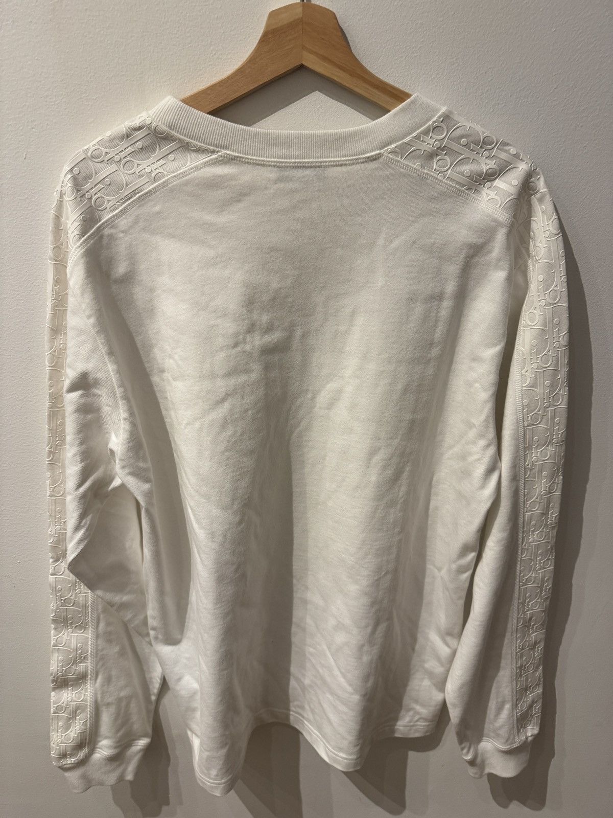 Dior Dior White Oblique Sleeve Longsleeve T-Shirt Size US L / EU 52-54 / 3 - 4 Thumbnail