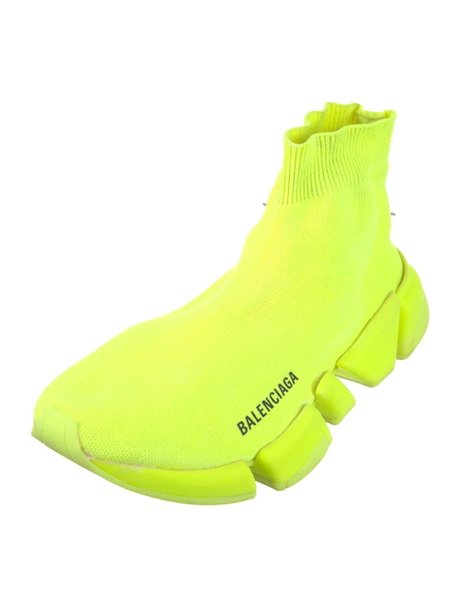 Balenciaga o1bcso1str1024 Speed 2.0 Recycled Knit Sneaker in Acid Lime Size US 12 / IT 42 - 2 Thumbnail