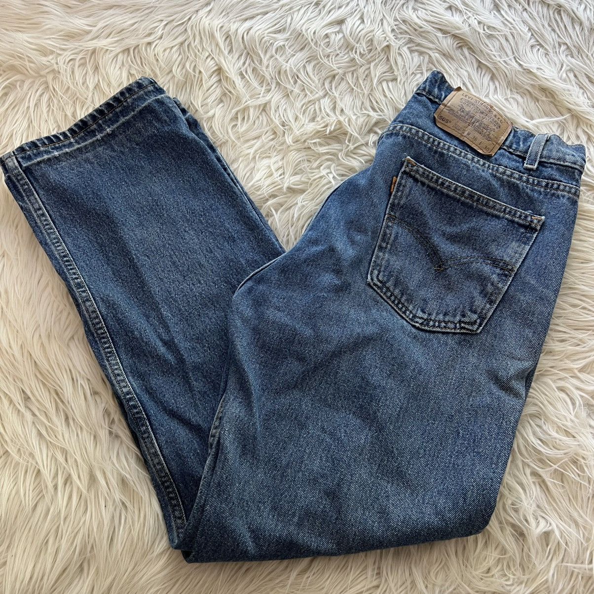 Levi's Vintage 90s Levi's Jeans 505 Orange Tab USA Distressed 34x30 Size US 34 / EU 50 - 1 Thumbnail
