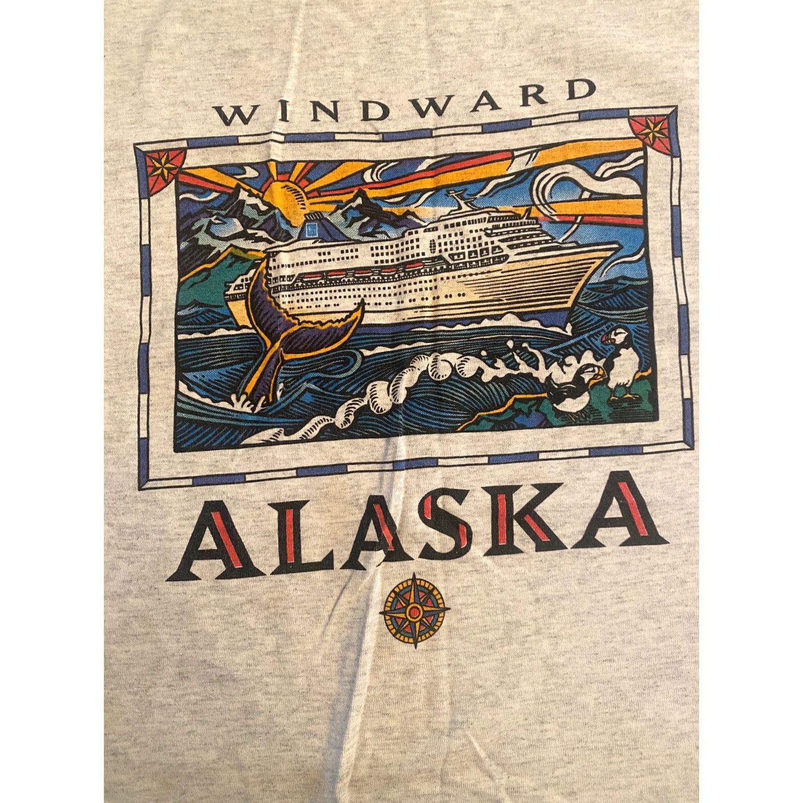 Vintage VINTAGE 90s Alaska Windward Cruise Line Gray Shirt Men XL Single Stitch Destination SZ Crew Neck T-Shirt Mens Size US XL / EU 56 / 4 - 2 Thumbnail