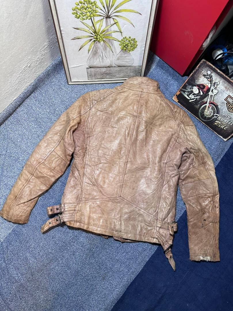 Tornado Mart Tornado Mart Distressed Motorcycle Leather jacket Size US M / EU 48-50 / 2 - 2 Thumbnail