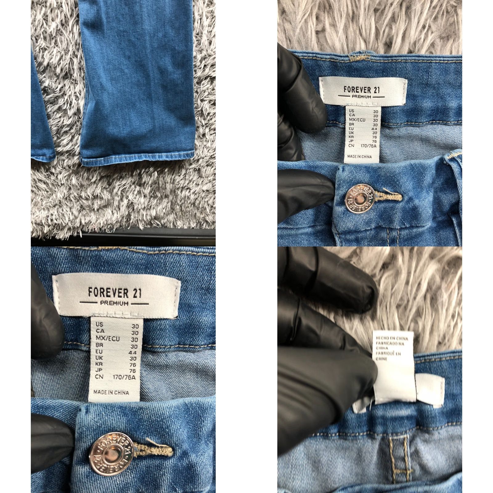 Forever 21 FOREVER 21 Jeans Flared Womens Medium Wash Blue 30 Regular 5-Pocket Denim Cotton Zip Button Belt Loops Inseam 31 Size 30" / US 8 / IT 44 - 8 Thumbnail