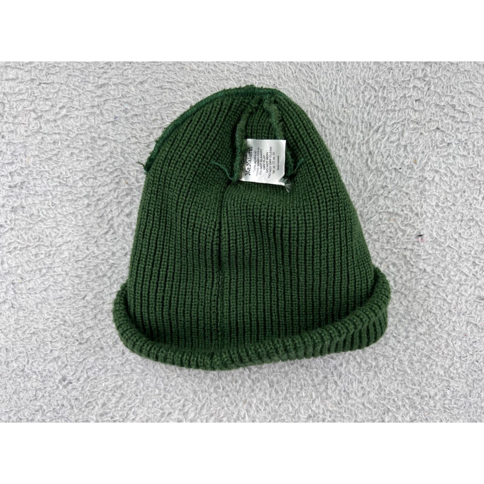 Vintage Mr. Natural Beanie Hat Adult One Size Green Knit Acrylic Snow Ski Logo Mushrooms Winter Mens Beanie Size ONE SIZE - 5 Thumbnail