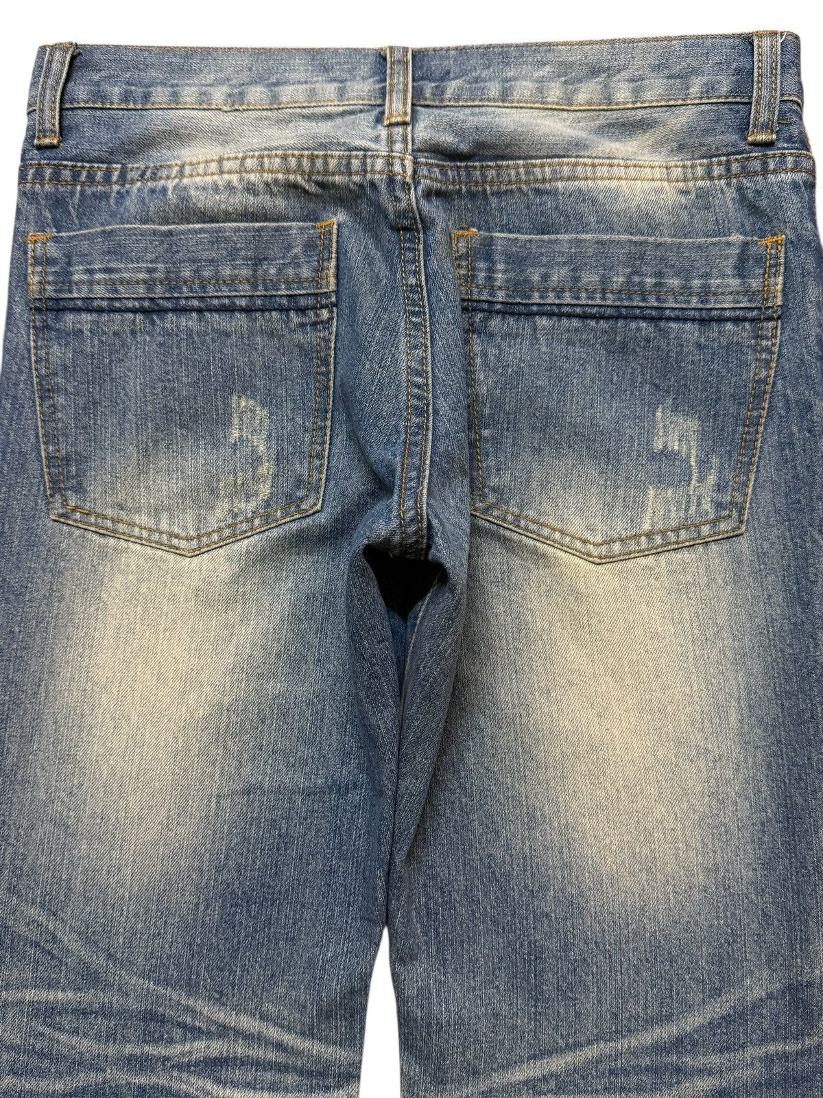 If Six Was Nine Vintage Y2K Japanese Faded Clawmark Whisker Wide Leg Flare Size US 30 / EU 46 - 4 Thumbnail